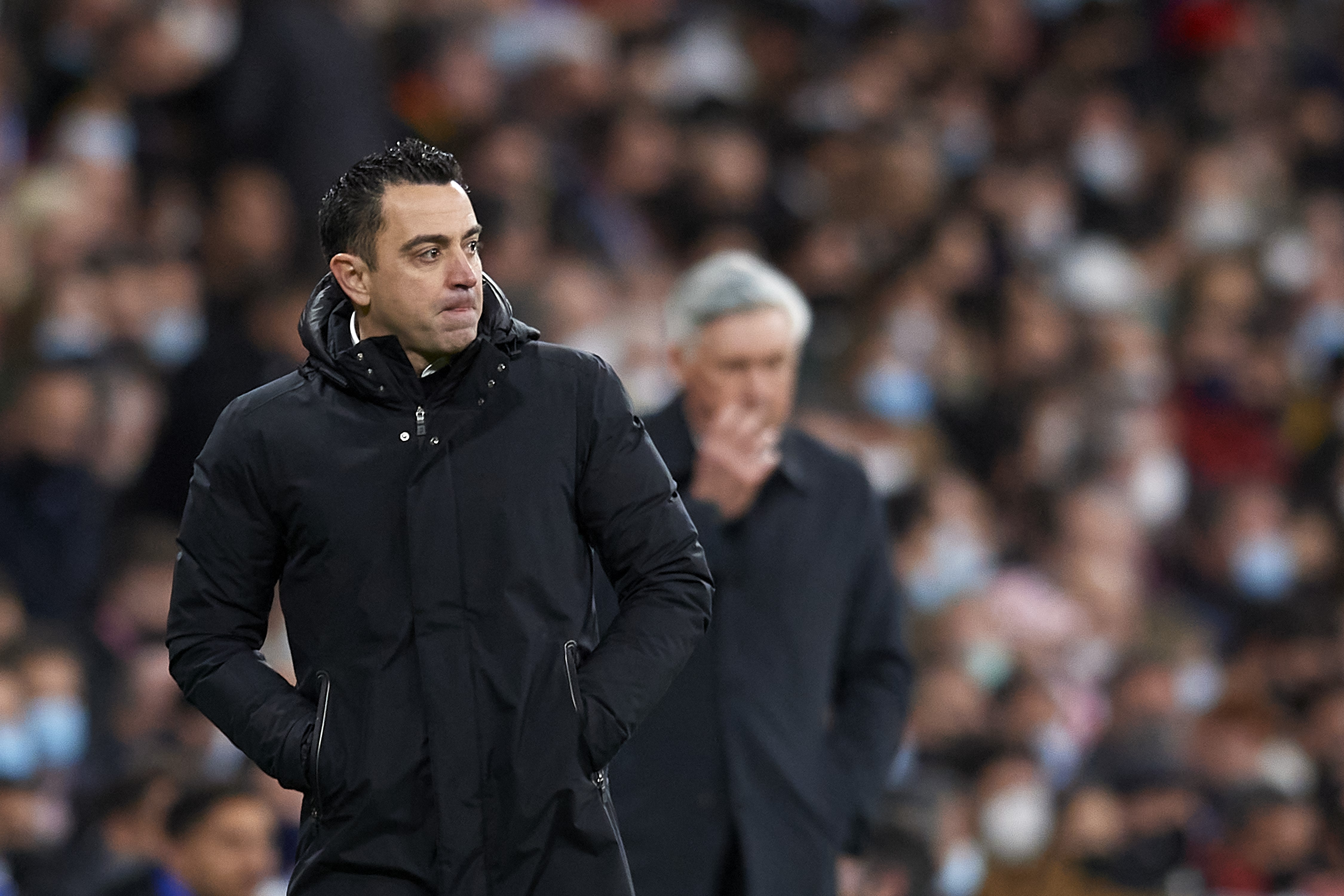 Xavi Hernandez lors de Real Madrid - FC Barcelone en Liga le 20 mars 2022