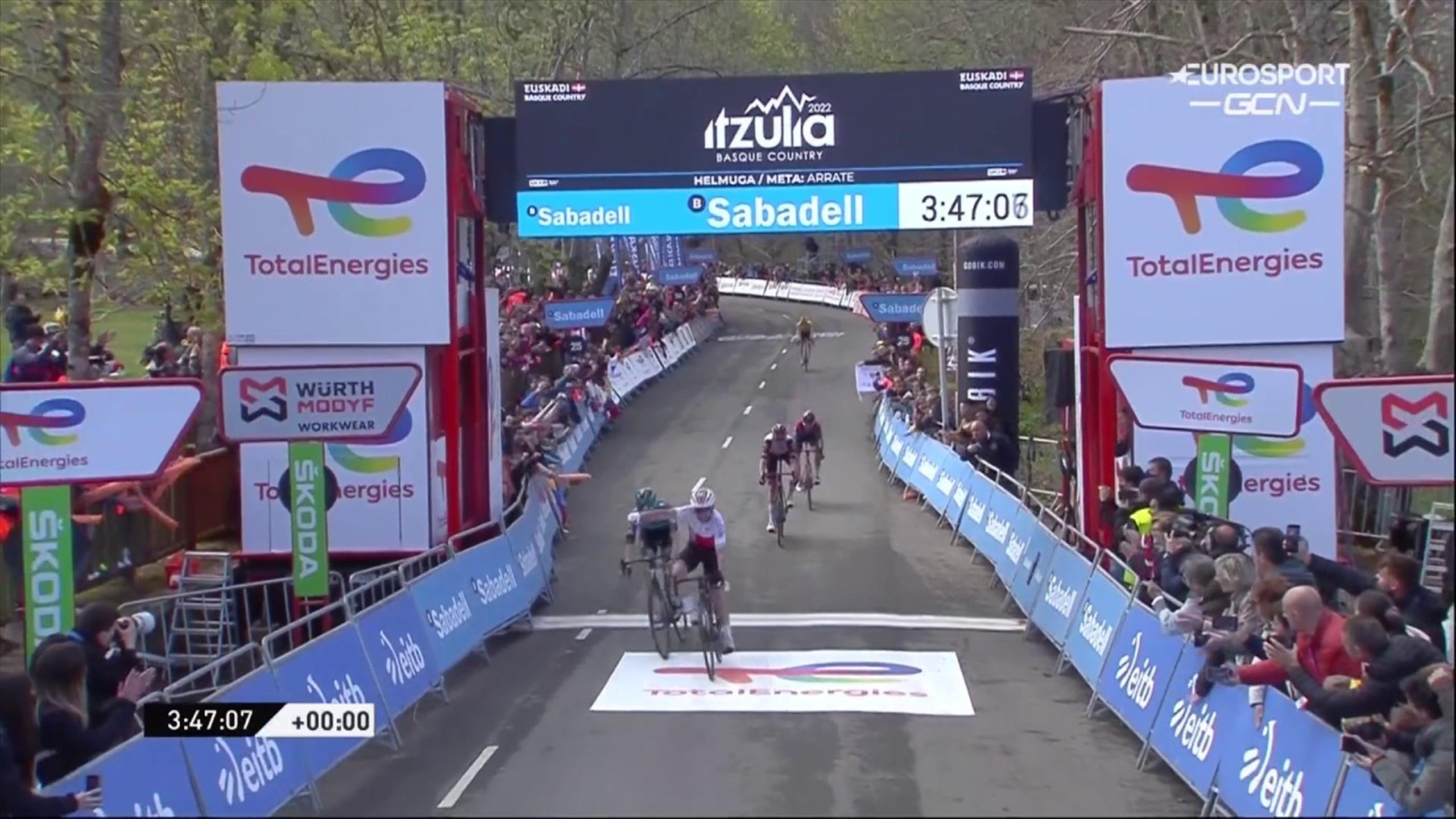 Giro dei Paesi Baschi Ion Izagirre cade, rientra e batte tutti in