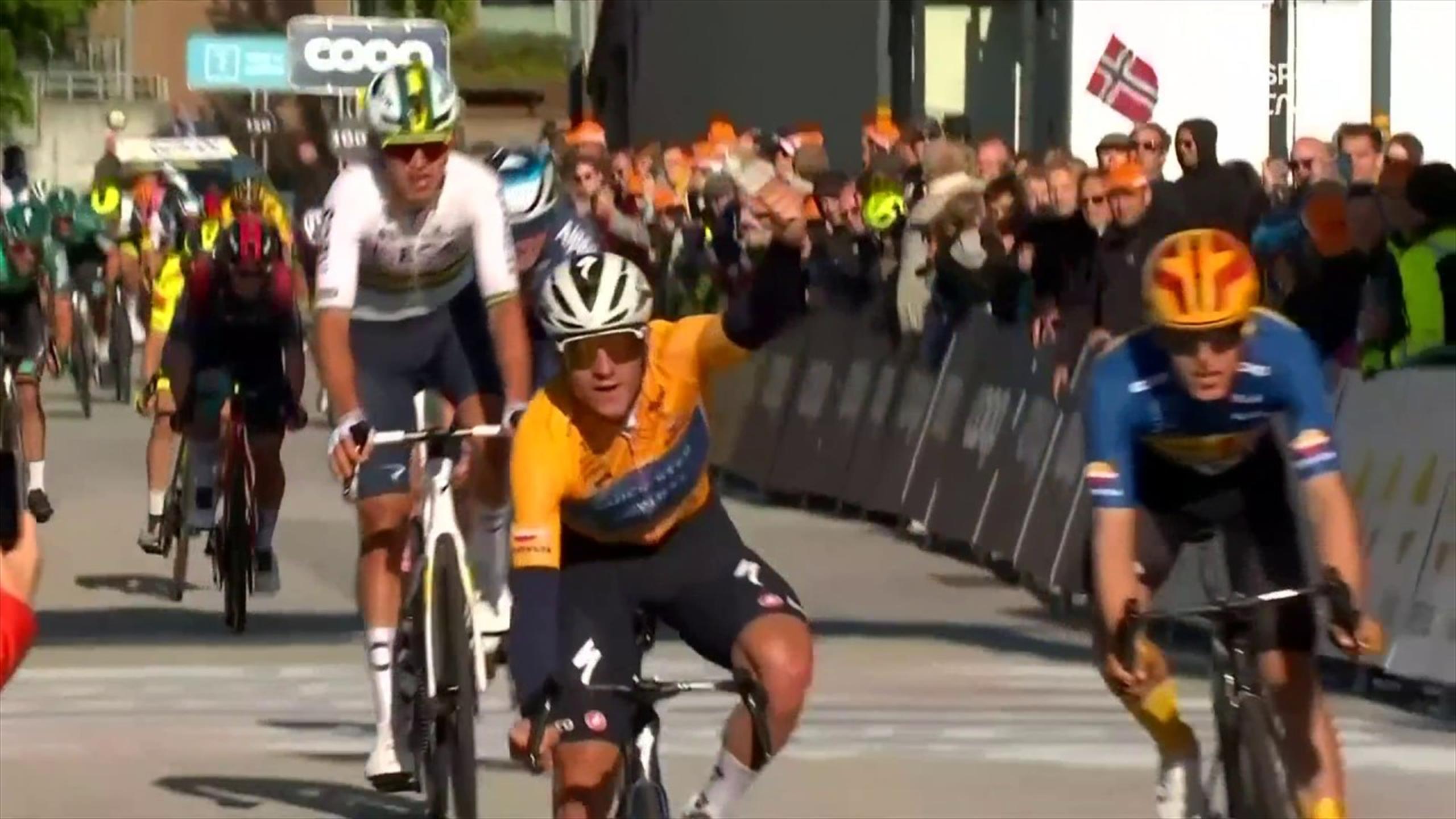 Ronde van Noorwegen Drie uit vijf voor Evenepoel in afwachting van eindzege Wielrennen video Ronde van Noorwegen Drie uit vijf voor Evenepoel in afwachting van eindzege Wielrennen video