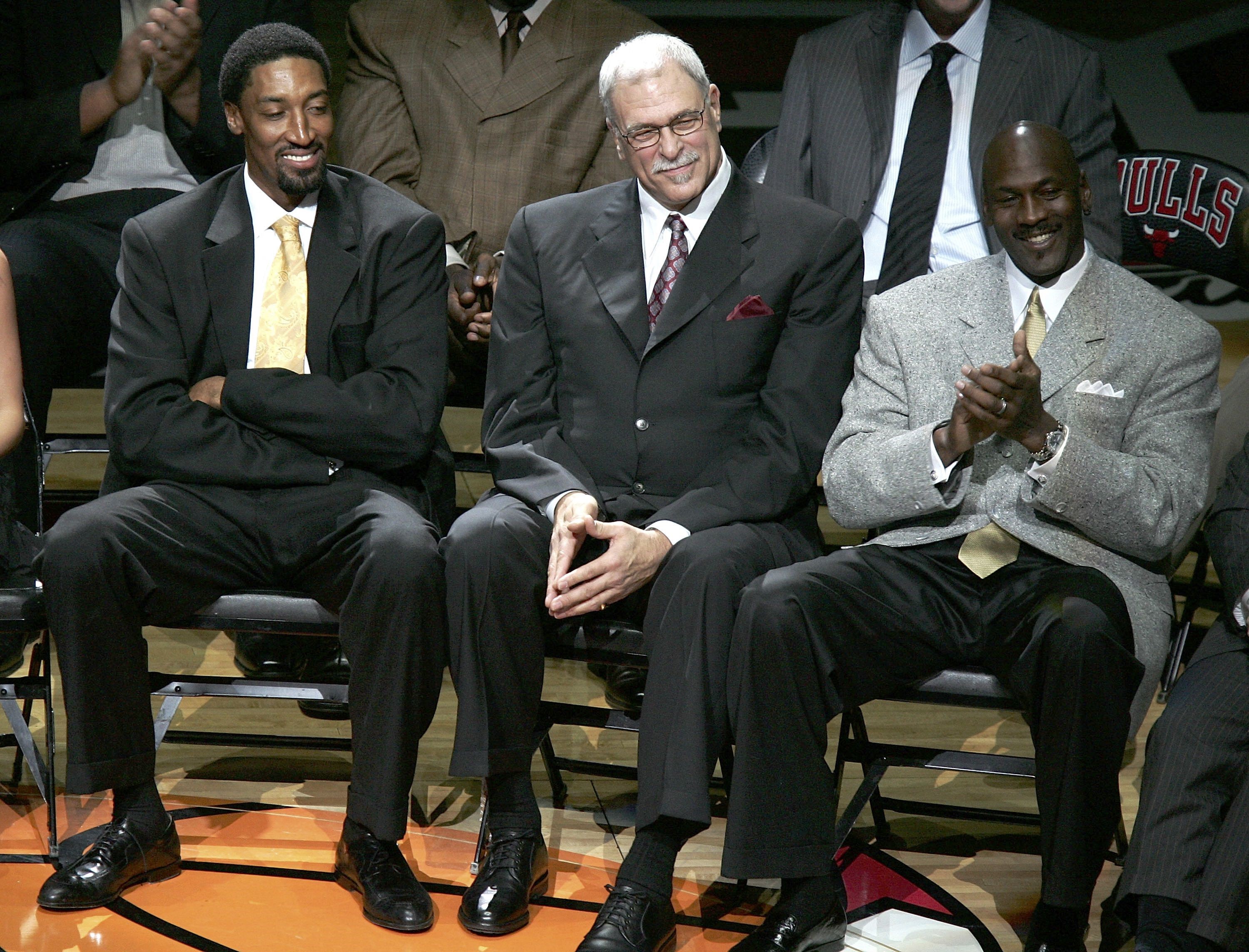 Scottie Pippen, Phil Jackson és Michael Jordan civilben