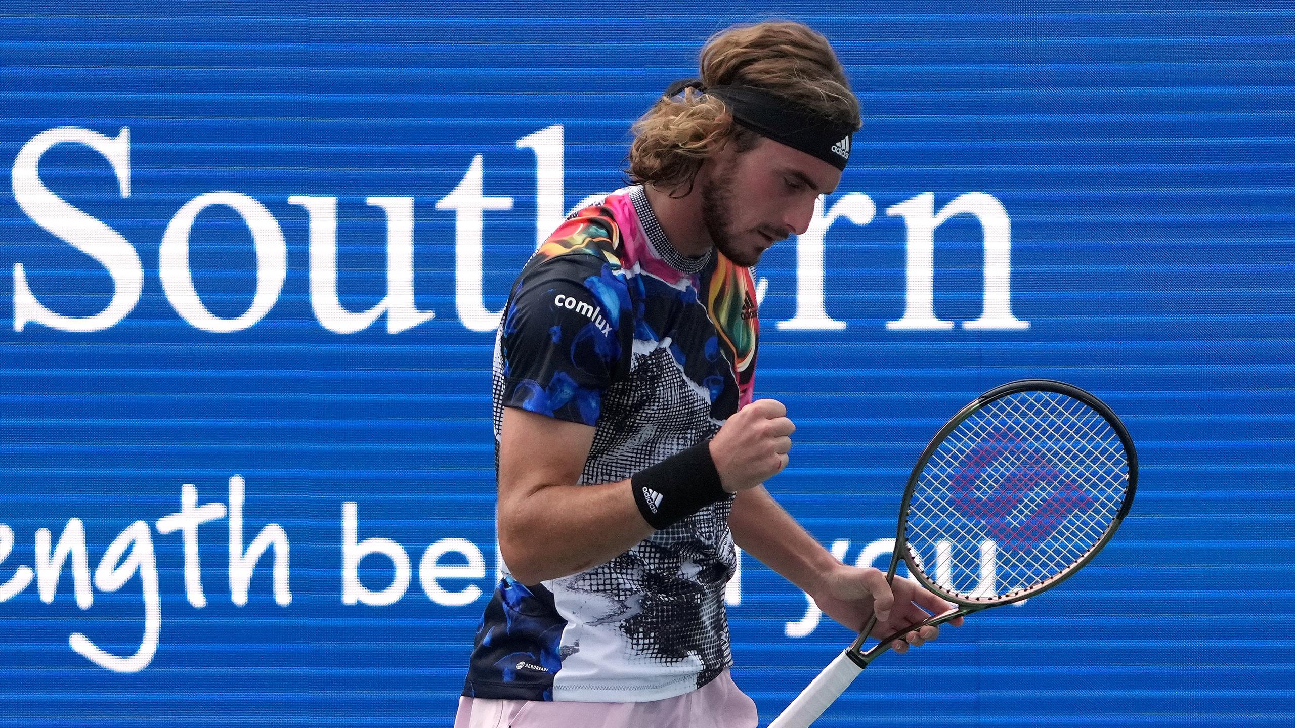 Stefanos Tsitsipas will face Daniil Medvedev in the semi-finals of the Cincinnati Masters after seeing off John Isner