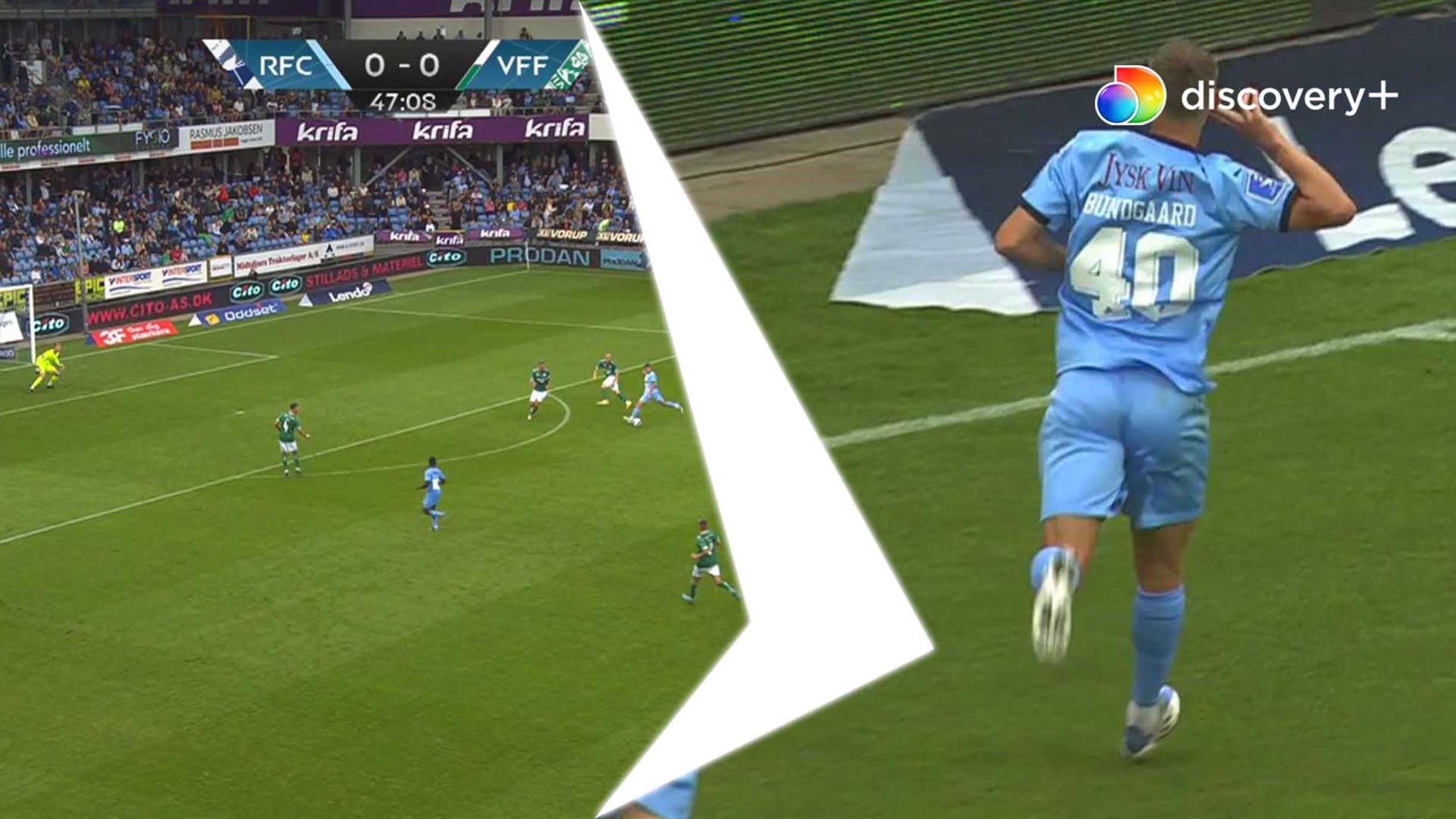 Filip Bundgaard med en drømmescoring Bringer Randers FC foran mod