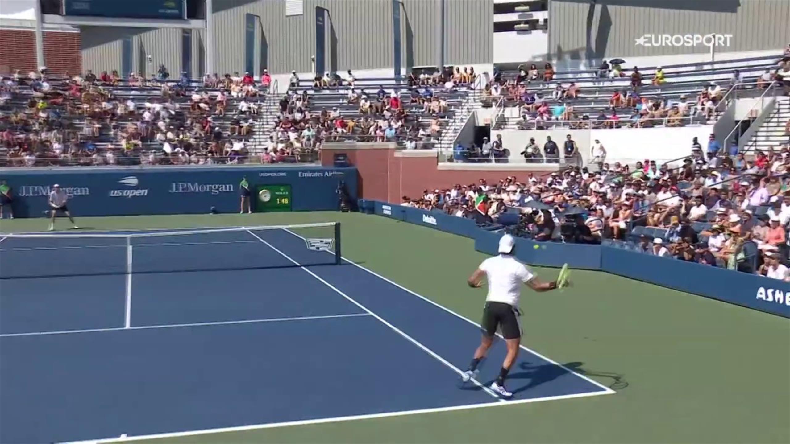 US Open 2022 Berrettini, il dritto in corsa lascia Jarry di stucco