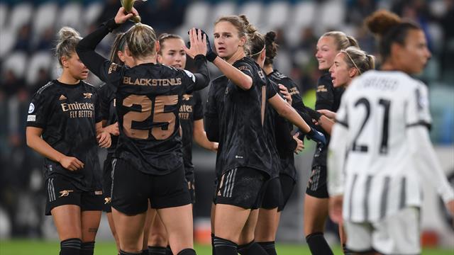 Miedema earns Arsenal a point against Juve, victories for Barca, Lyon, Benfica thumbnail