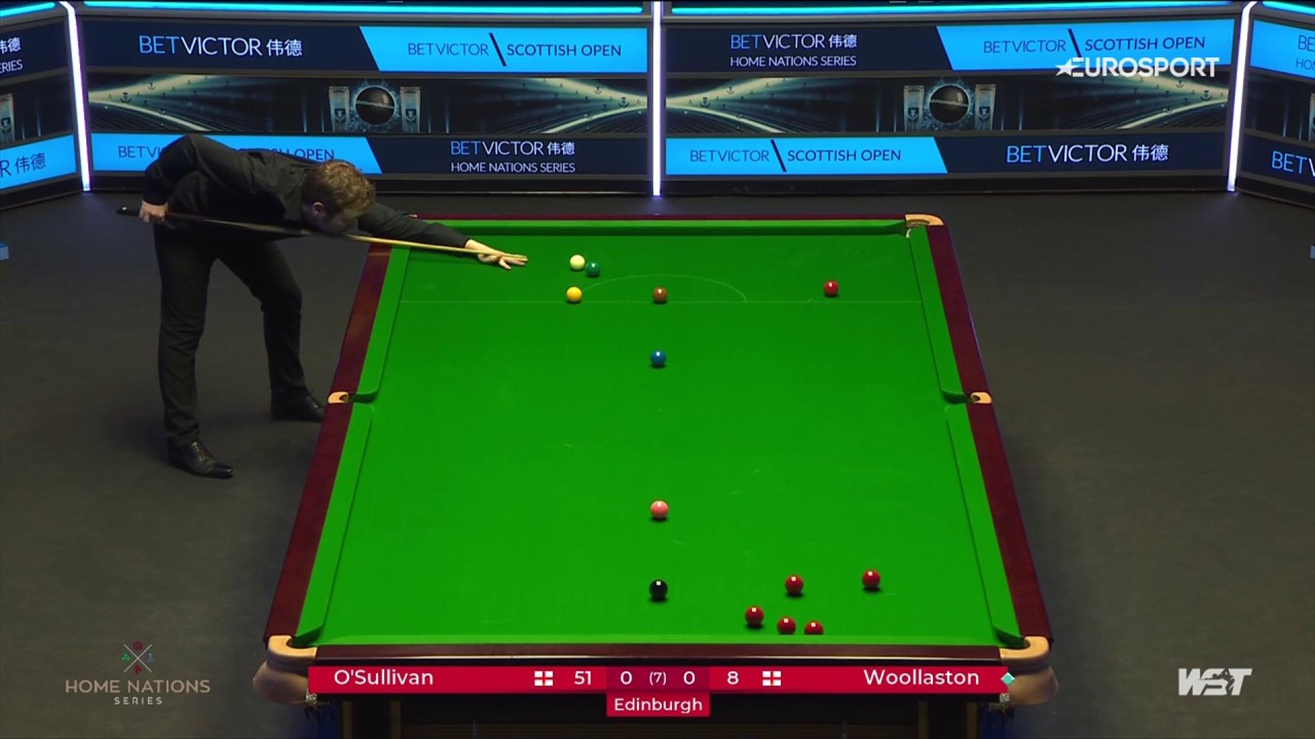 Scottish Open 2022 Ben Woollaston turns a snooker into a fluke against