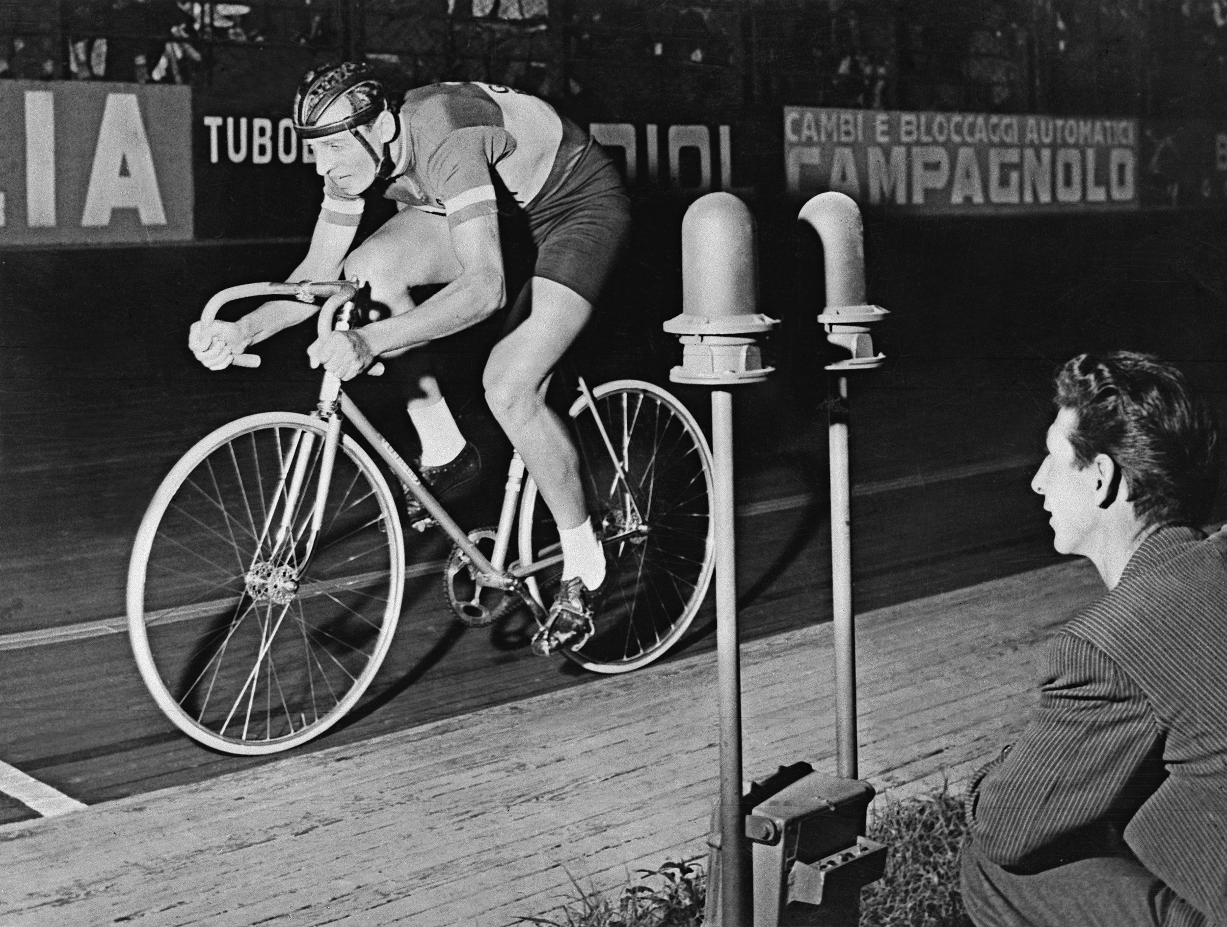 Photo Vintage Originale - Ercole Baldini Au Vigorelli, 1958 - Tirage Argentique 30x24cm