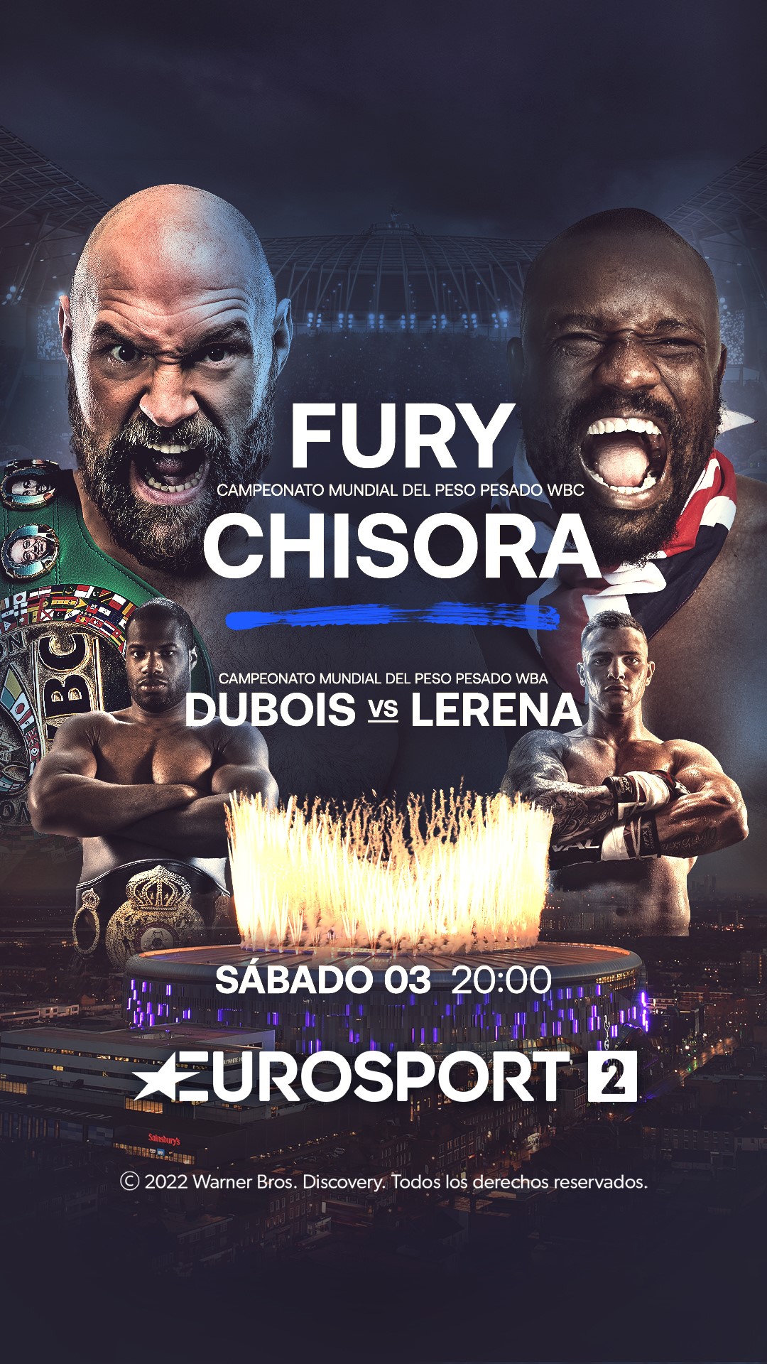 Fury-Chisora, cartel de la pelea de este sábado 3 de diciembre en Eurosport 2