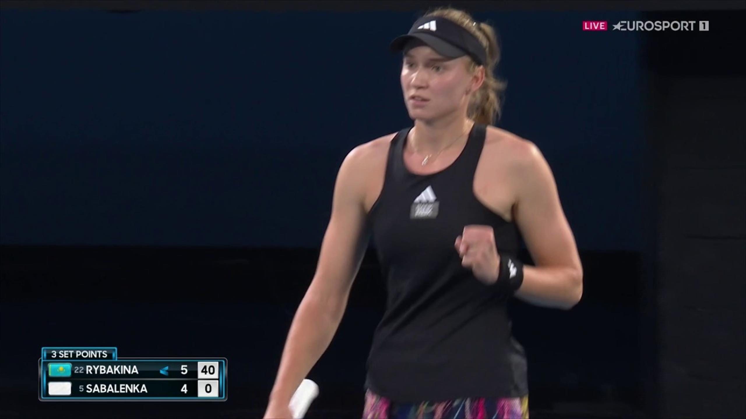 'World class' - Elena Rybakina takes first set in style in final