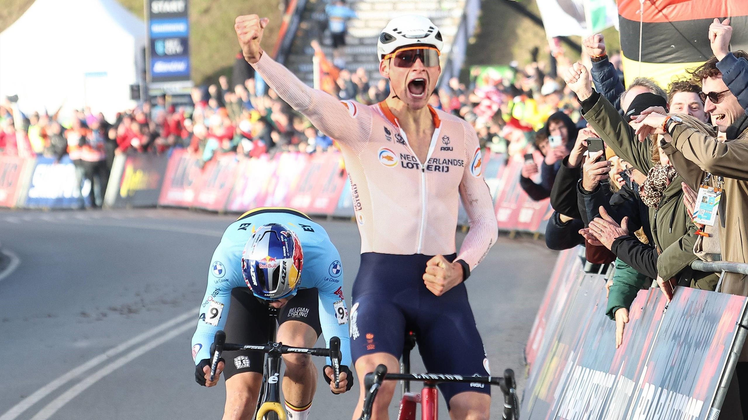Cross-WM in Hoogerheide: Mathieu van der Poel gewinnt Zweikampf mit