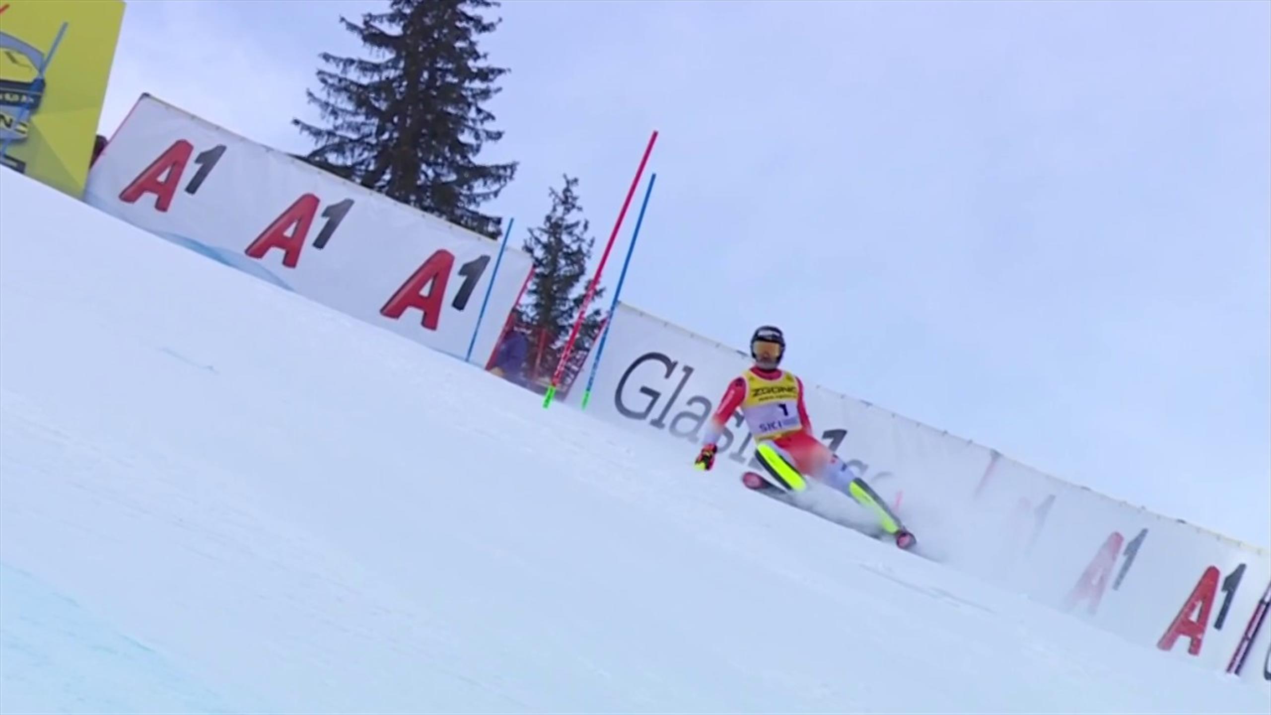 SkiWM 2023 Loic Meillard scheitert am dritten Tor im WMSlalom