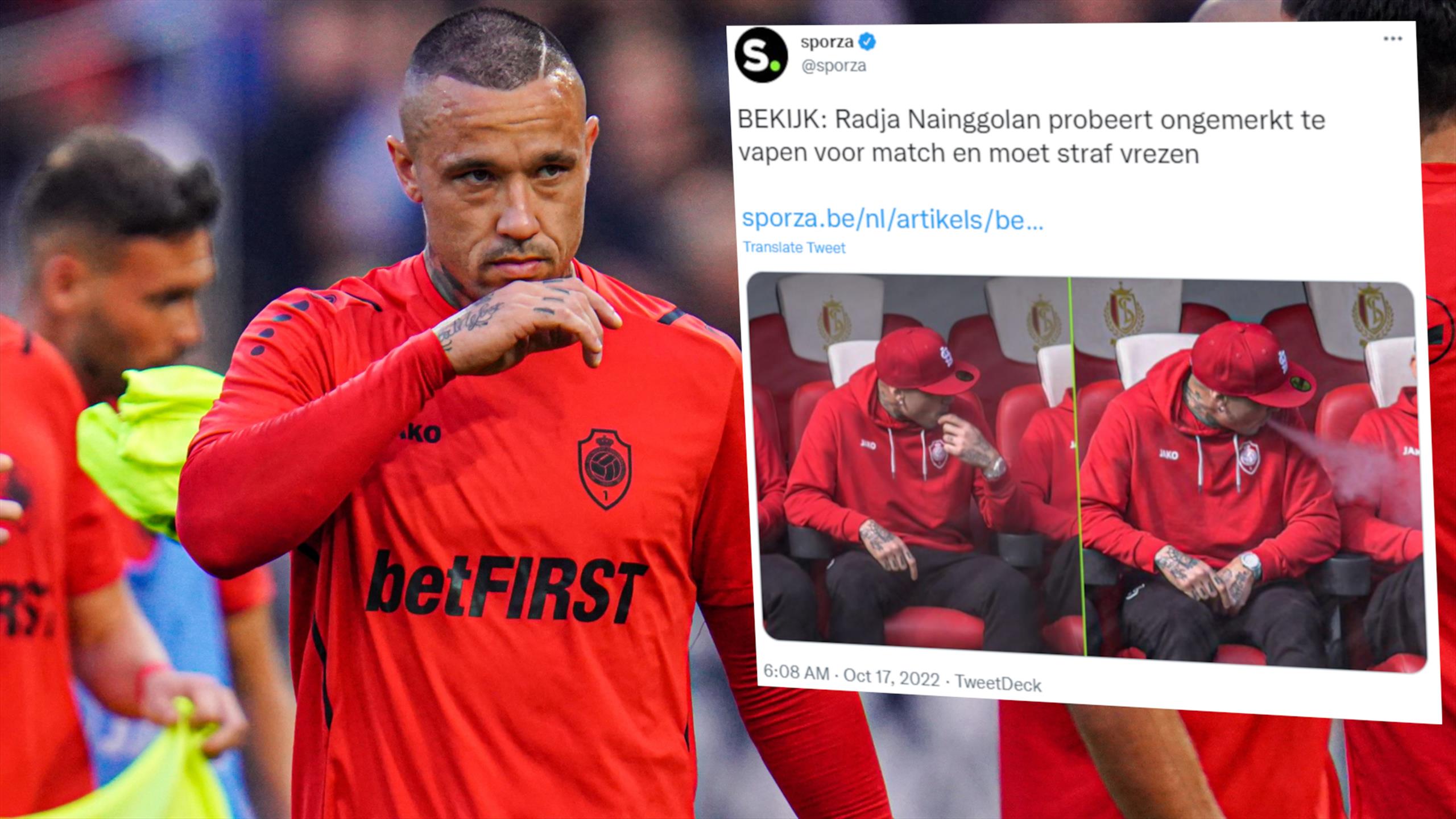 elfbar elfa master akku Football news 2022: Antwerp player Radja Nainggolan suspended indefinitely  for vaping on bench before game