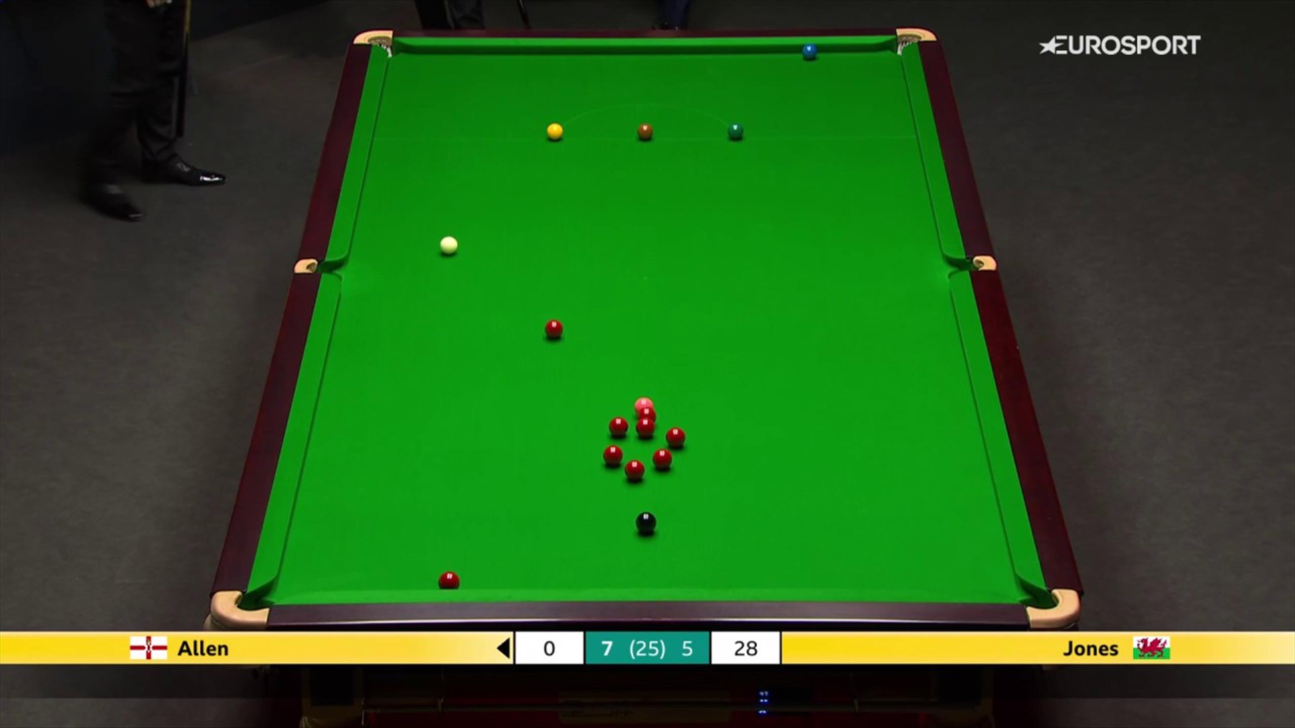 WK Snooker | Mark Allen leidt tegen Jak Jones na mid session interval