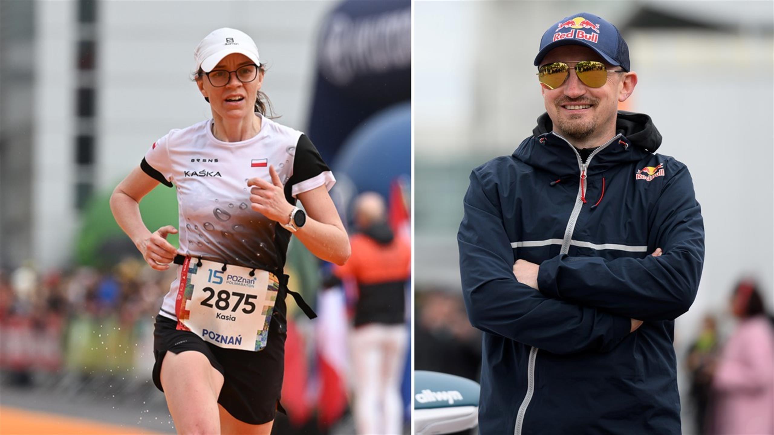 Kasia Szkoda i Dariusz Nożyński po Wings for Life 2023 w TVN24 Eurosport