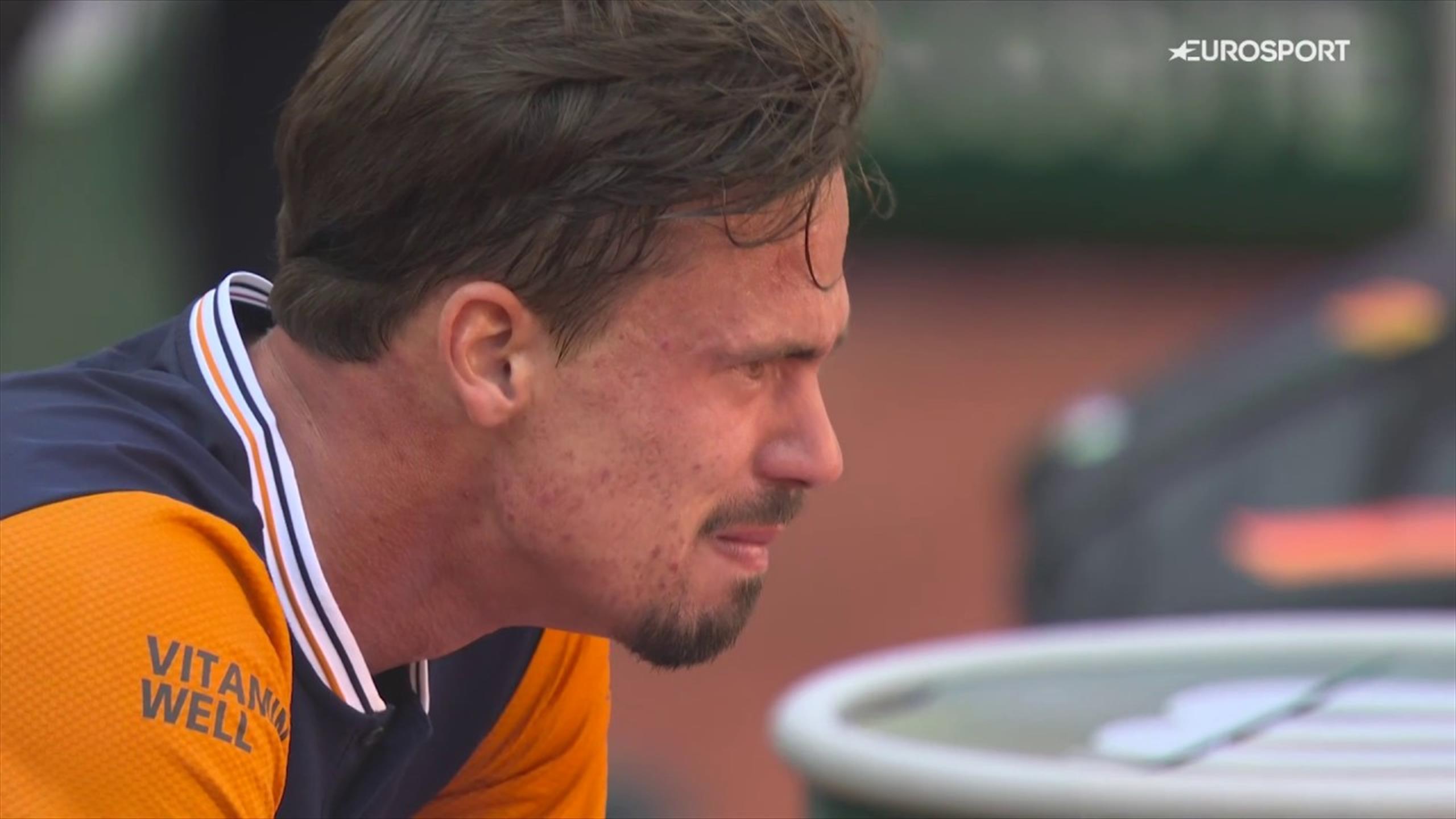 French Open 2023: Daniel Altmaier overcome with tears after beating Jannik Sinner in over five hours