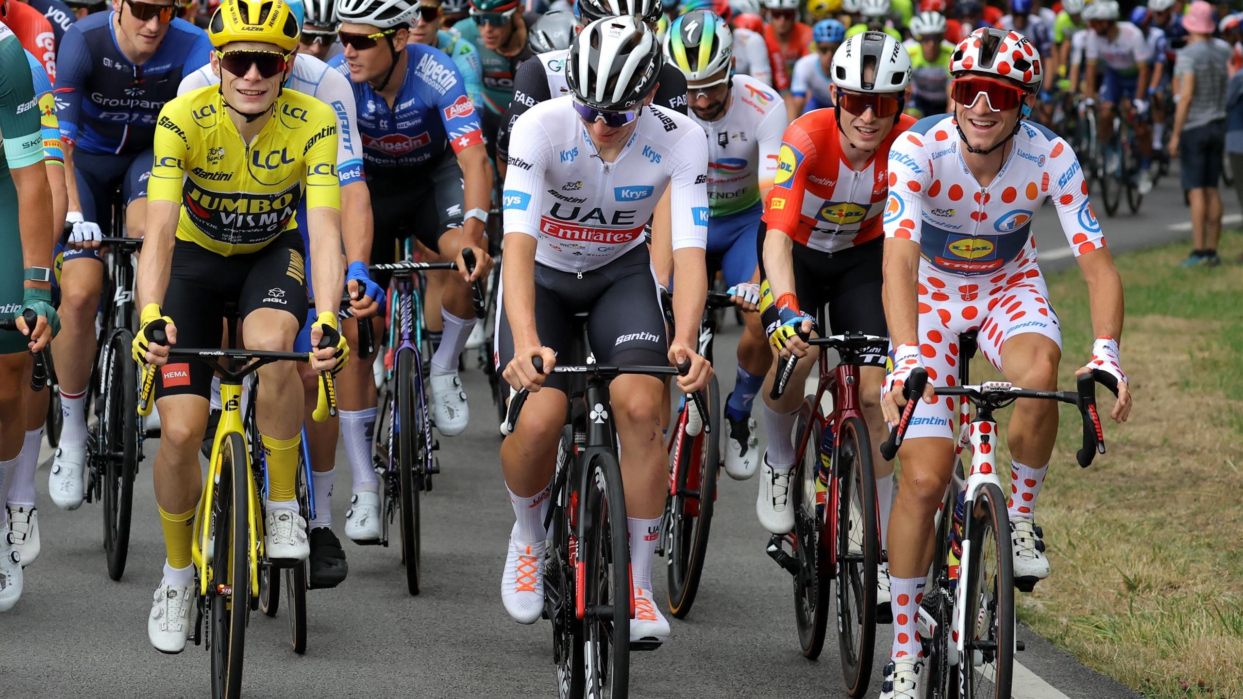 Tour de France - Giulio Ciccone (Lidl-Trek) maillot à pois devant les