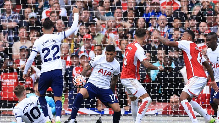 Arsenal 2-2 Tottenham: Ange Postecoglou suggests 'armless defenders' are  required to evade handball rule - Eurosport