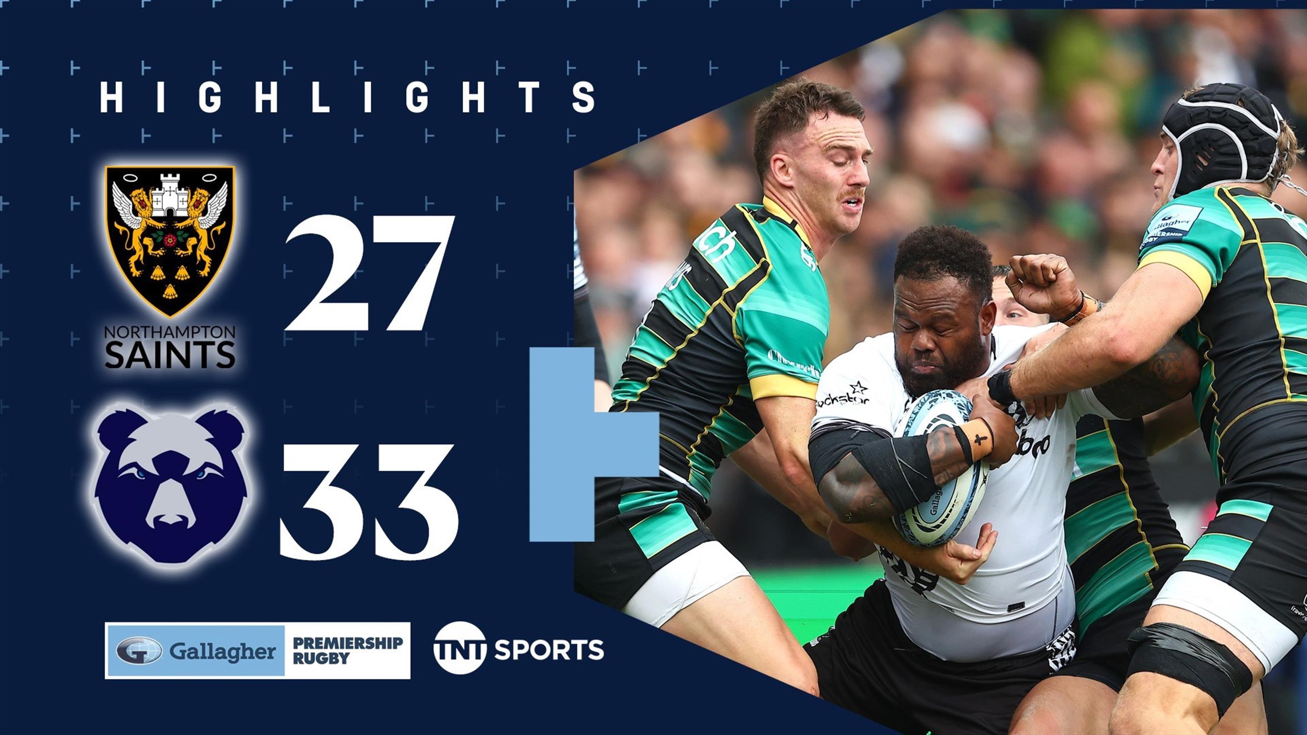 Northampton v Bristol Highlights Gallagher Premiership action as Bears win on the road Rugby