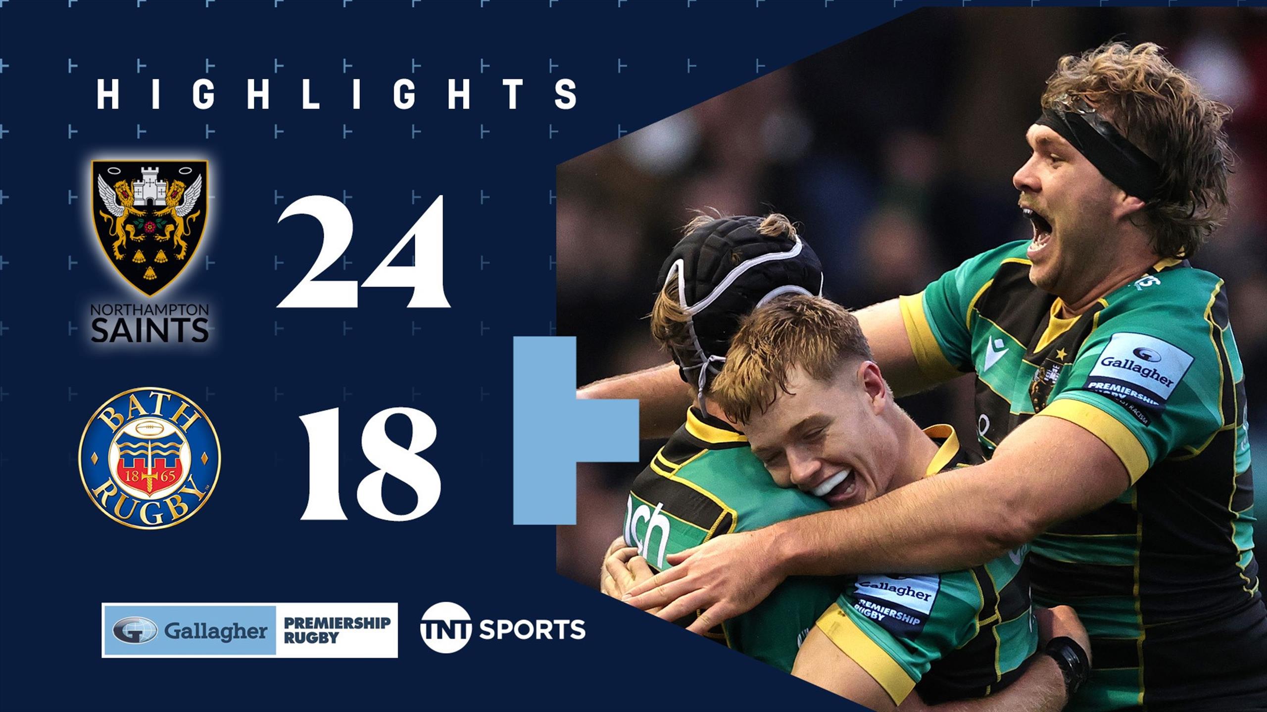 Northampton Saints v Bath highlights Saints edge out Bath in tight contest Rugby video TNT