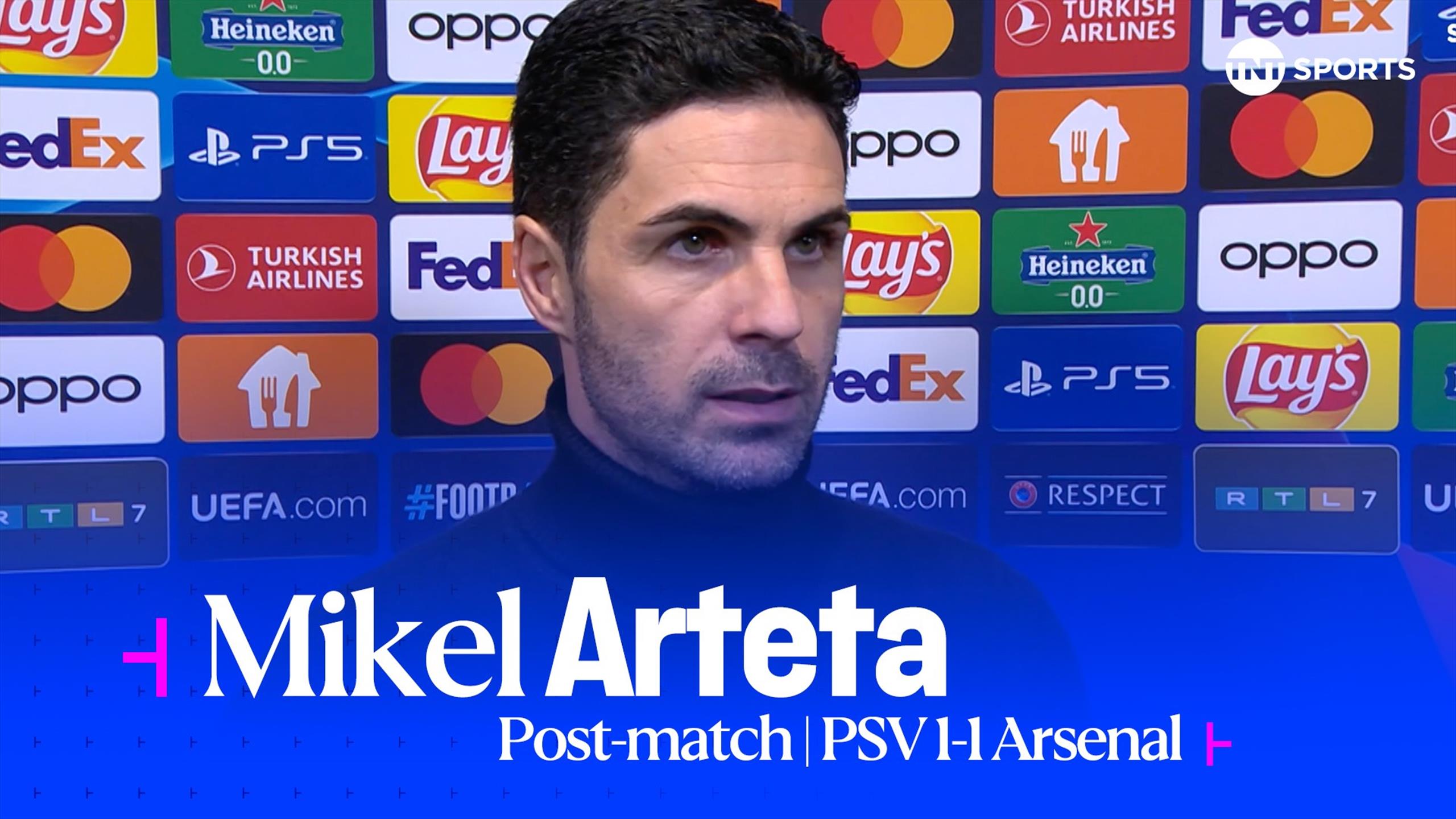 Mikel Arteta admits Arsenal were 'a bit in PSV dead