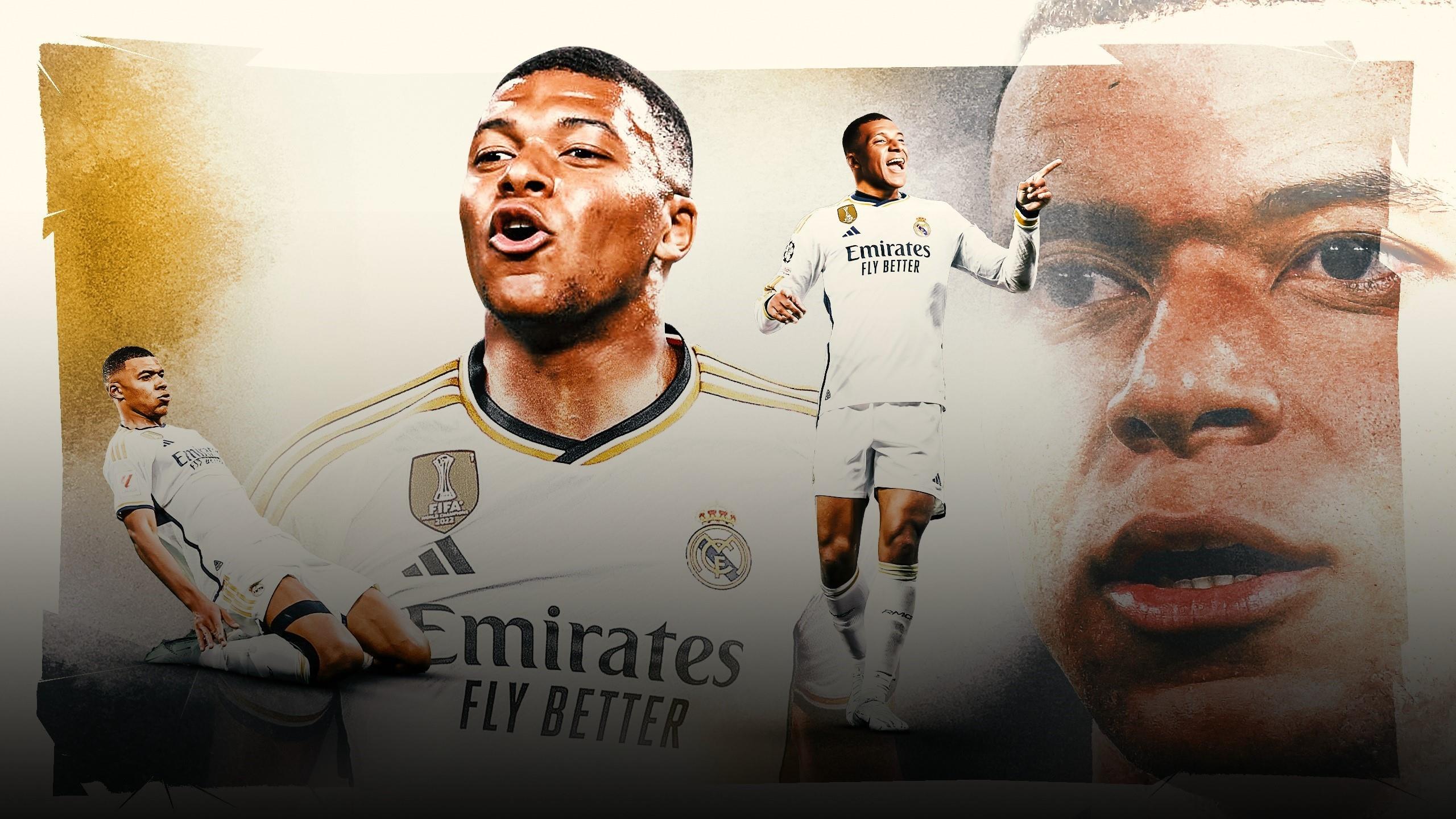 Photo Encadrée Kylian Mbappé A4 Avec Signature - Cadre Bois Noir 33x24cm - Cadeau Fan Real Madrid & Équipe France