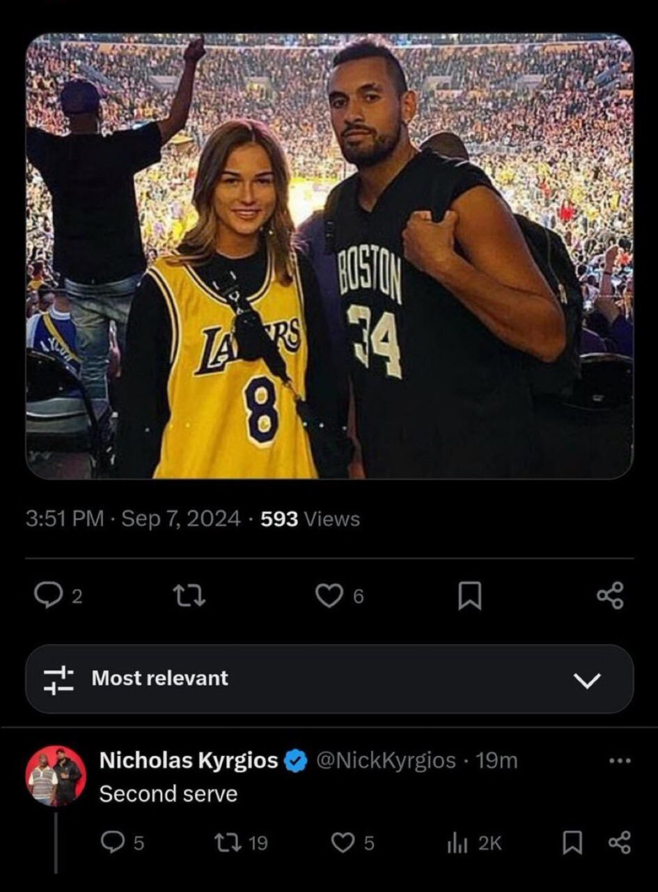 Nick Kyrios reagiert auf Bild von ihm und seiner Ex-Freundin