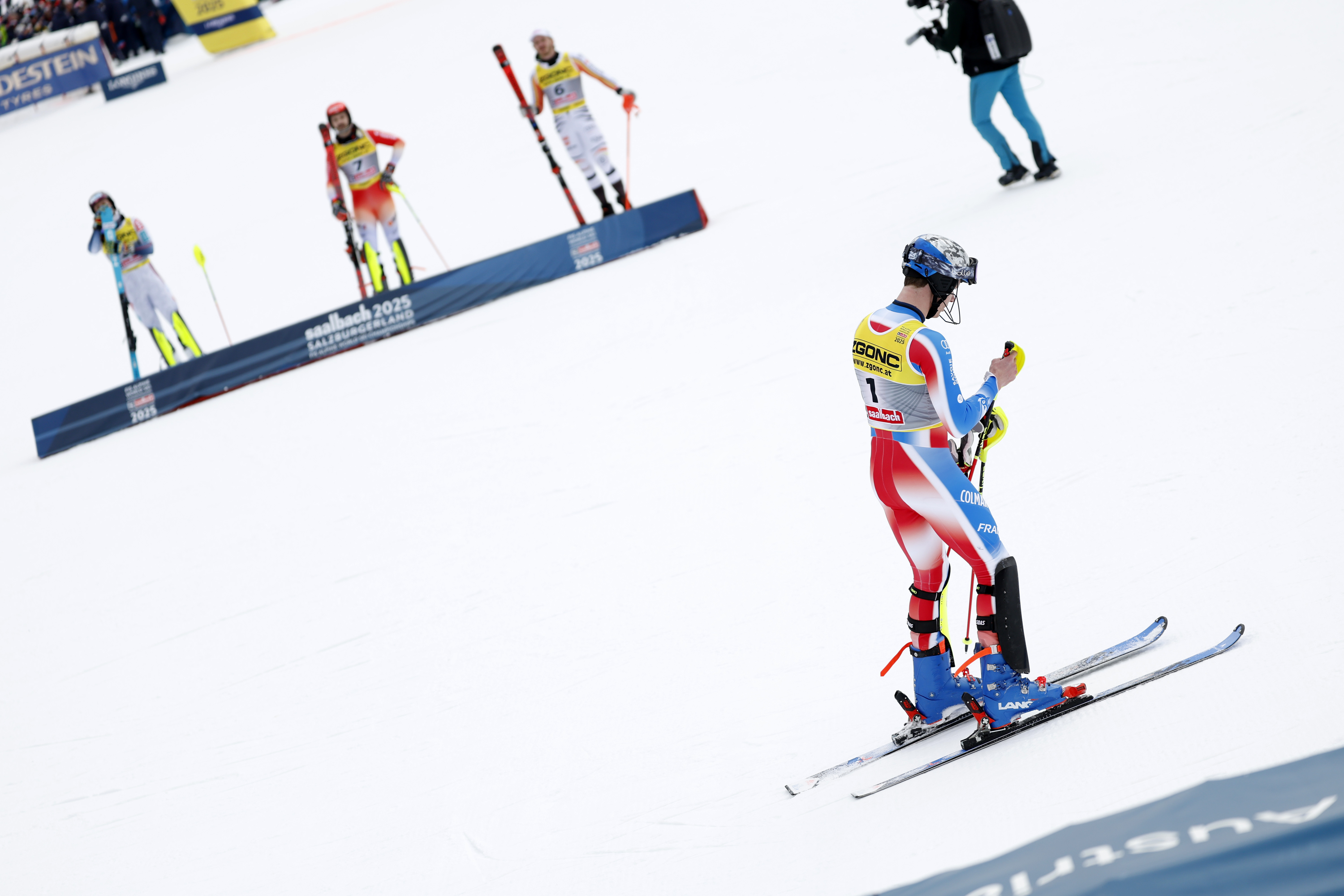 Clément Noël (France) a raté l'occasion de monter sur le podium des Mondiaux de Saalbach, dimanche 16 février 2025.