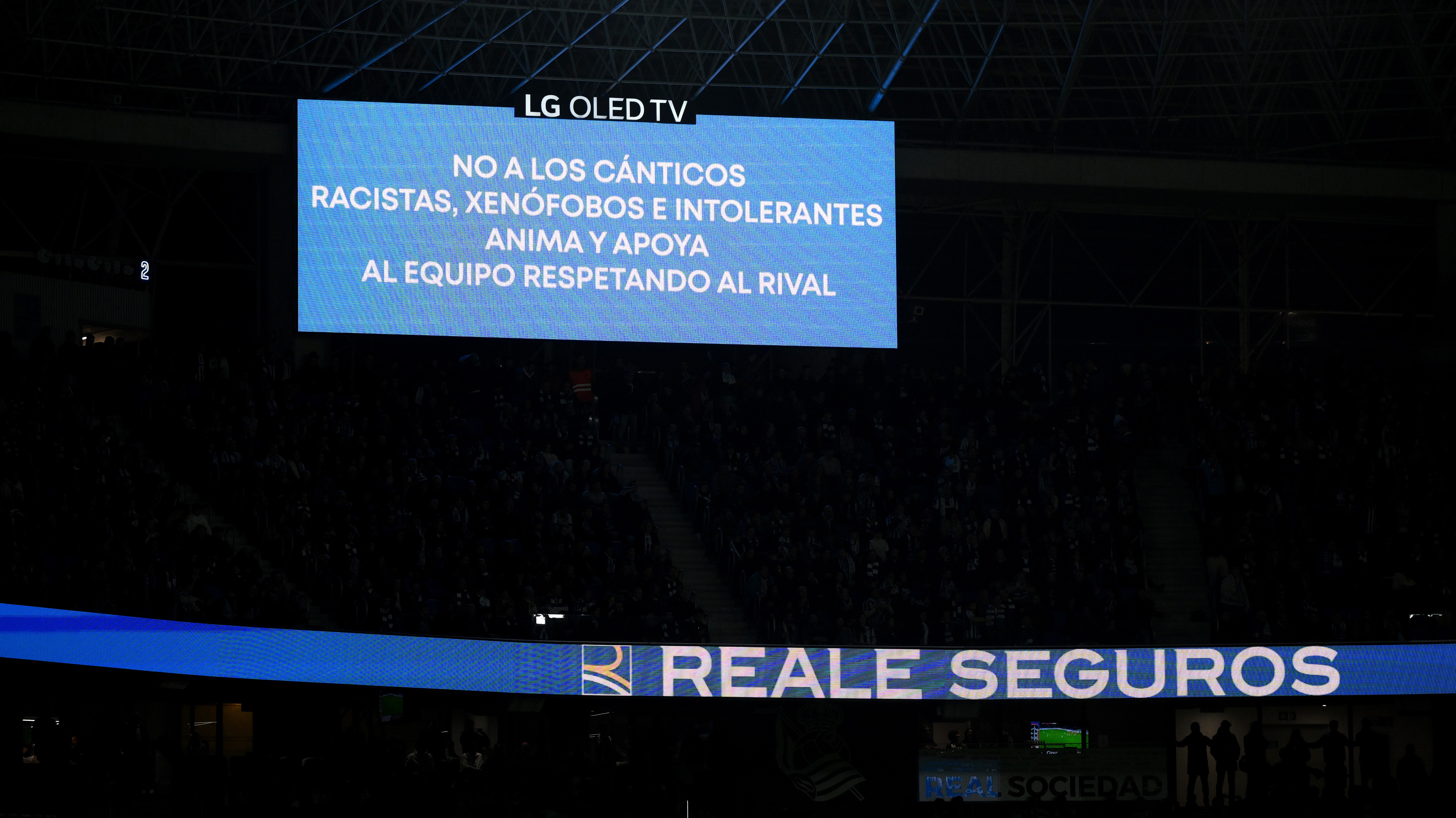 Komunikat na stadionie Realu Sociedad