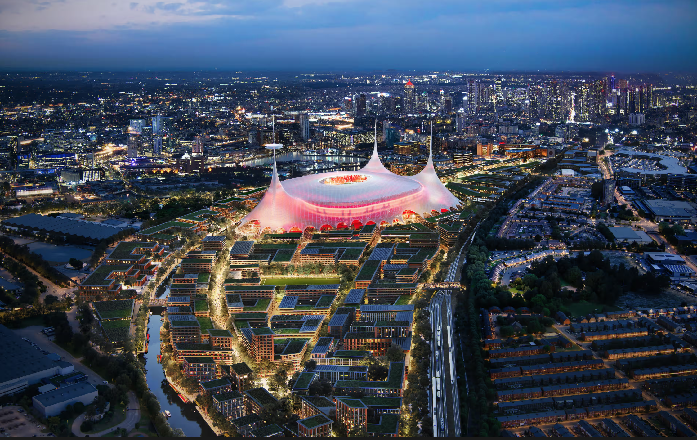 Visual of Man Utd's proposed new stadium (Courtesy of Foster + Partners)