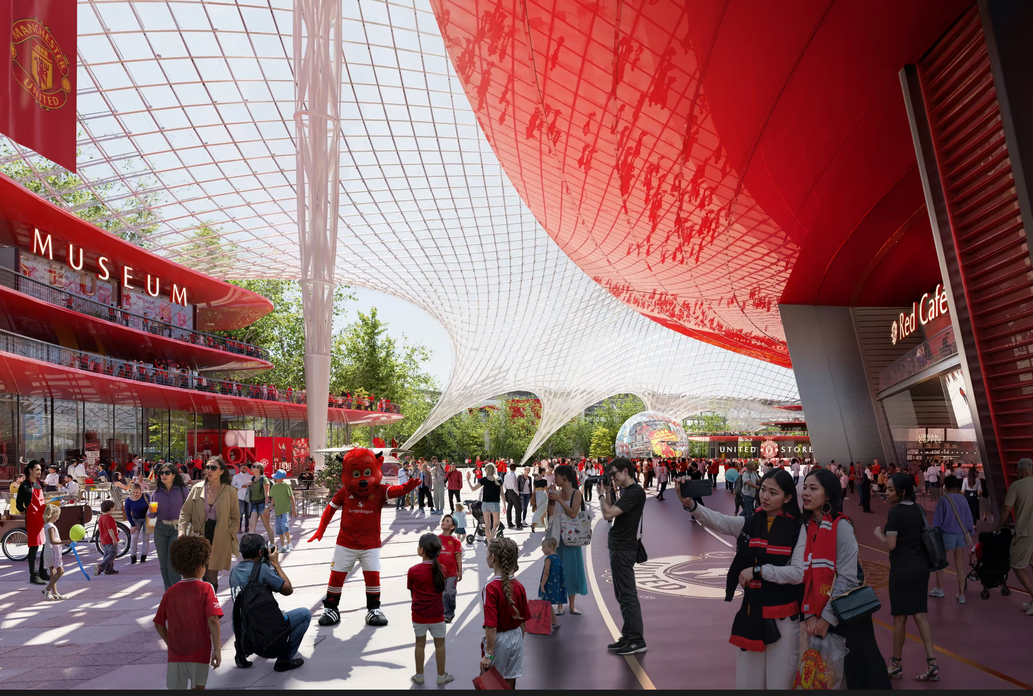Visual of Man Utd's proposed new stadium (Courtesy of Foster + Partners)