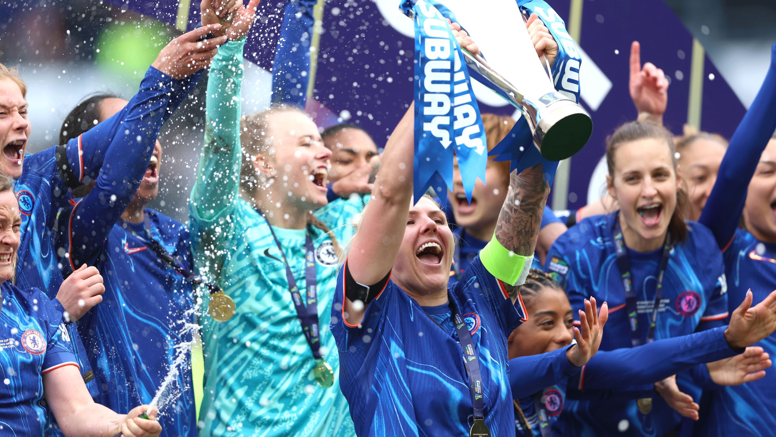 Chelsea win Women's League Cup after 2-1 triumph over Manchester