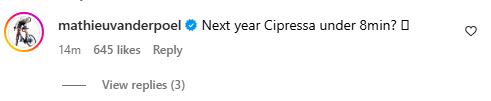 El comentario de Van der Poel a Pogacar citándose para el año 2026
