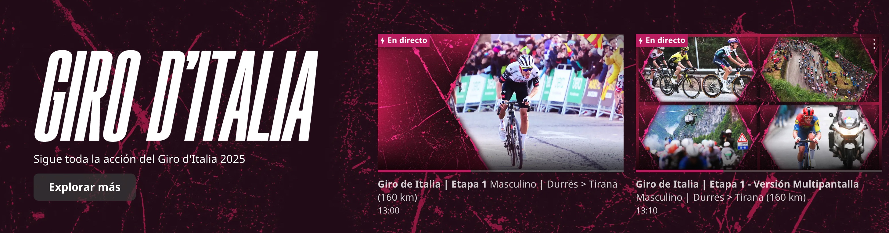 Así es la versión multipantalla del Giro d'Italia en Max