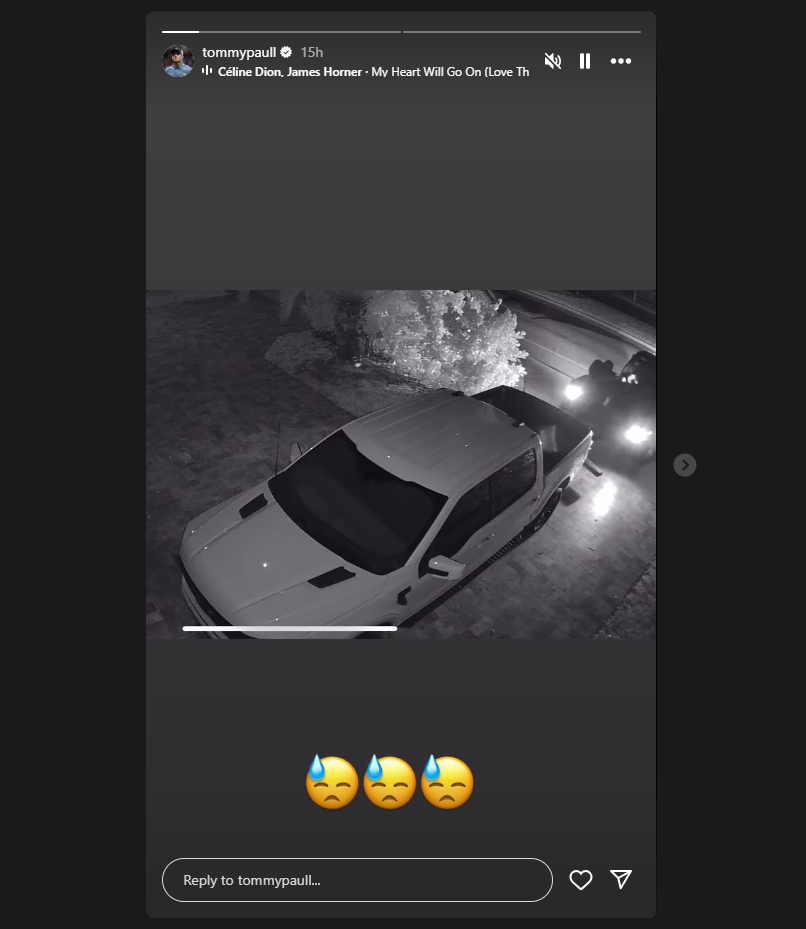 Tommy Paul kocsiját elvontatják