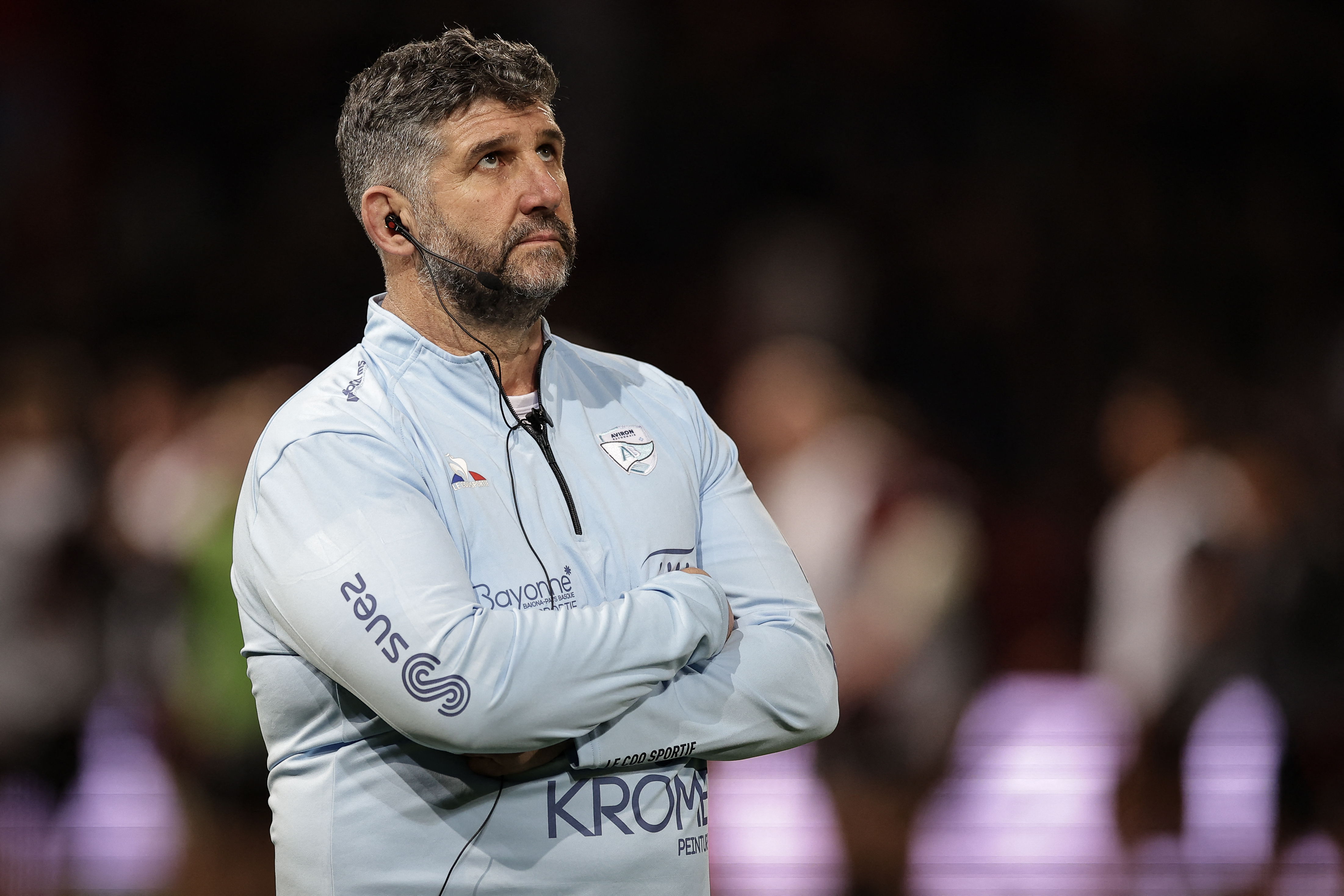 Grégory Patat, l'entraîneur de l'Aviron bayonnais, en février 2025