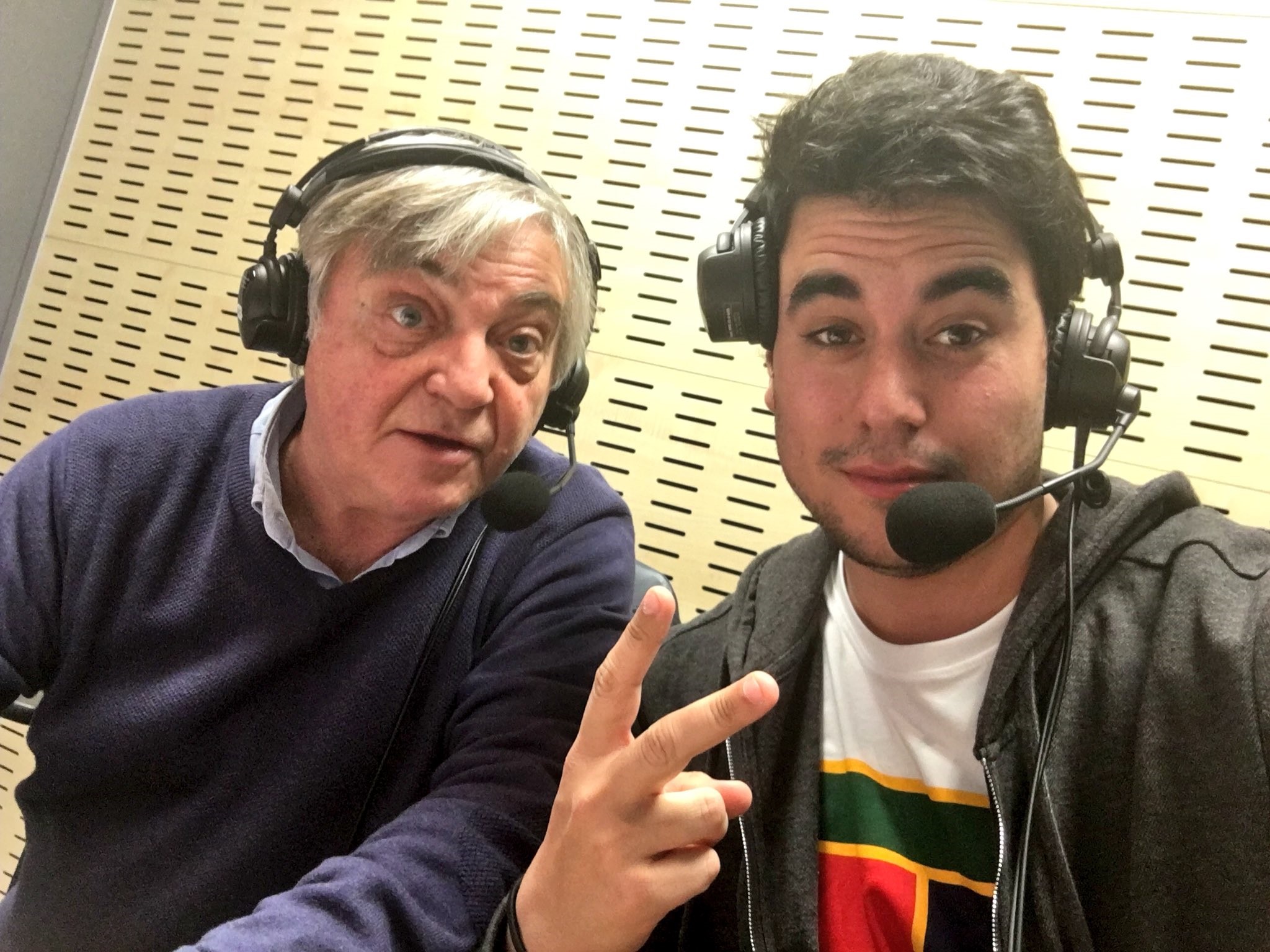 Poyán y Murciego en una de sus retransmisiones juntos