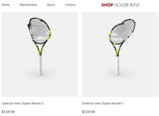 Die im Online-Shop angebotenen Schläger sollten über 6000 Euro kosten