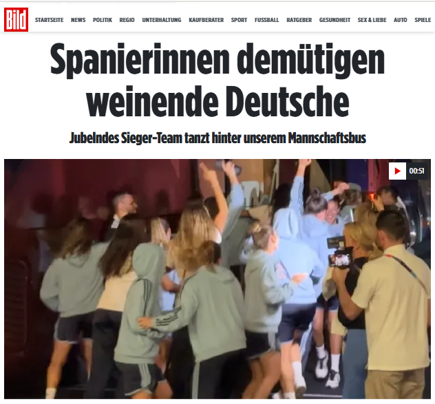 "Bild" pisze o zachowaniu Hiszpanek