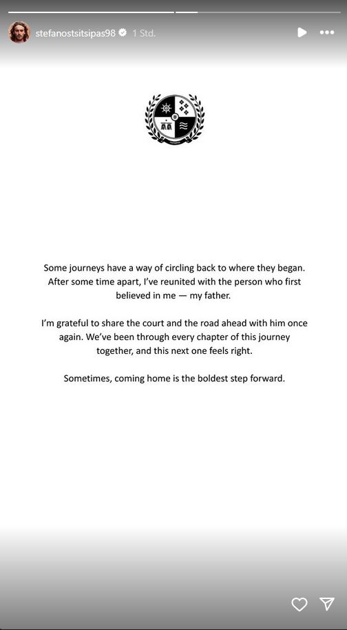 Stefanos Tsitsipas bestätigt die Rückkehr seines Vaters ins Trainerteam