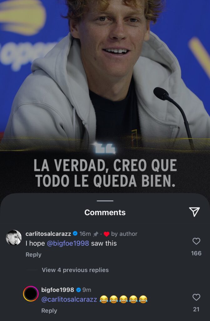 Alcaraz, Tiafoe, Sinner