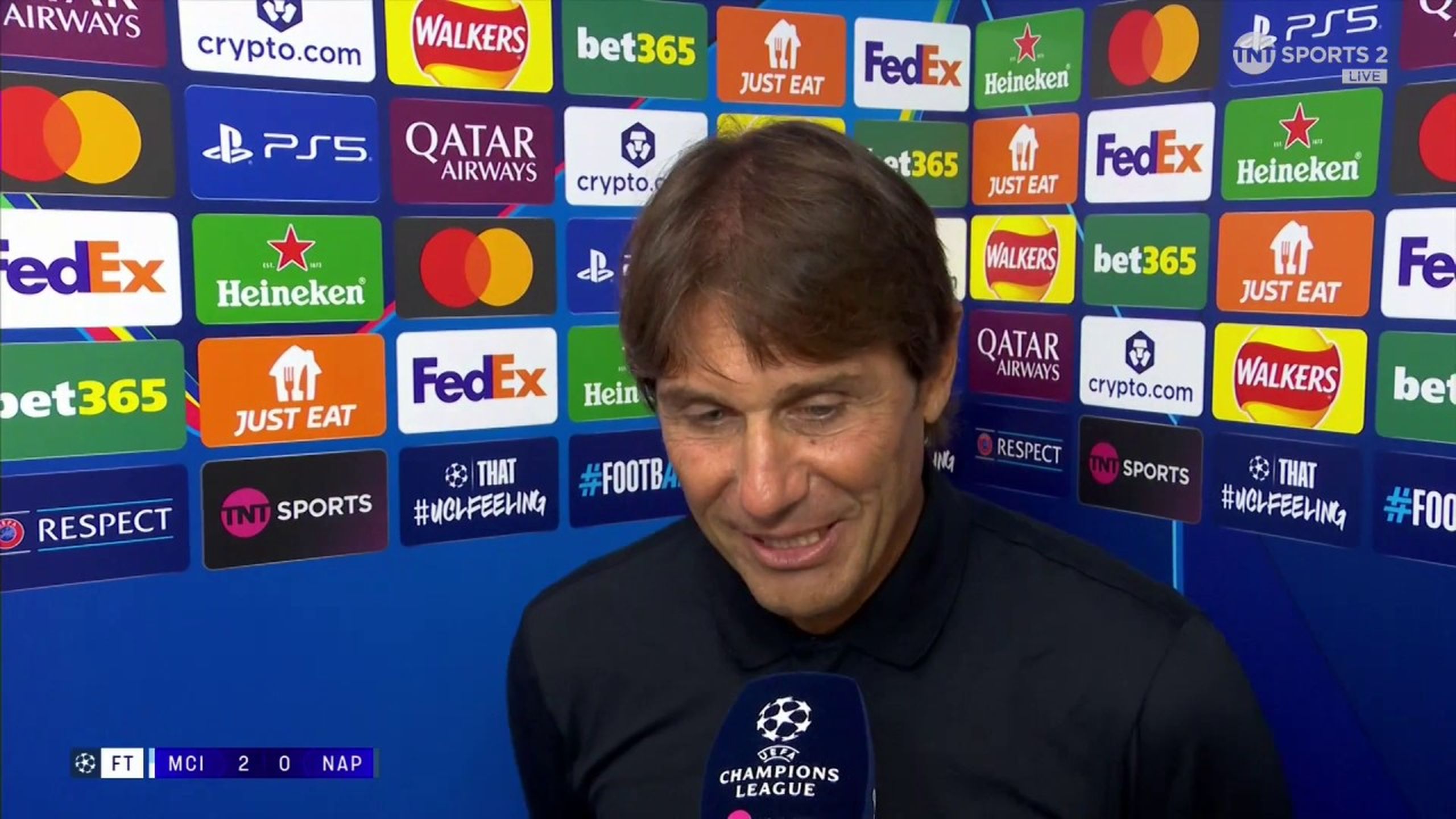 Antonio Conte reveals Kevin De Bruyne reaction to being subbed off in first  half of Napoli defeat to Manchester City in UEFA Champions League