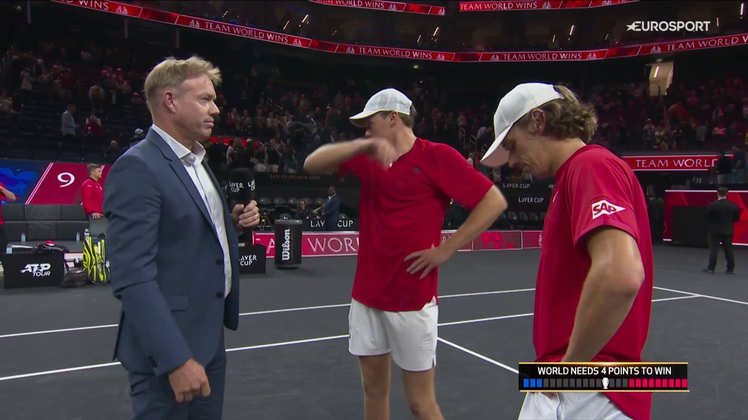 Skrót meczu Alex de Minaur – Alexander Zverev - 2. dzień Laver Cup