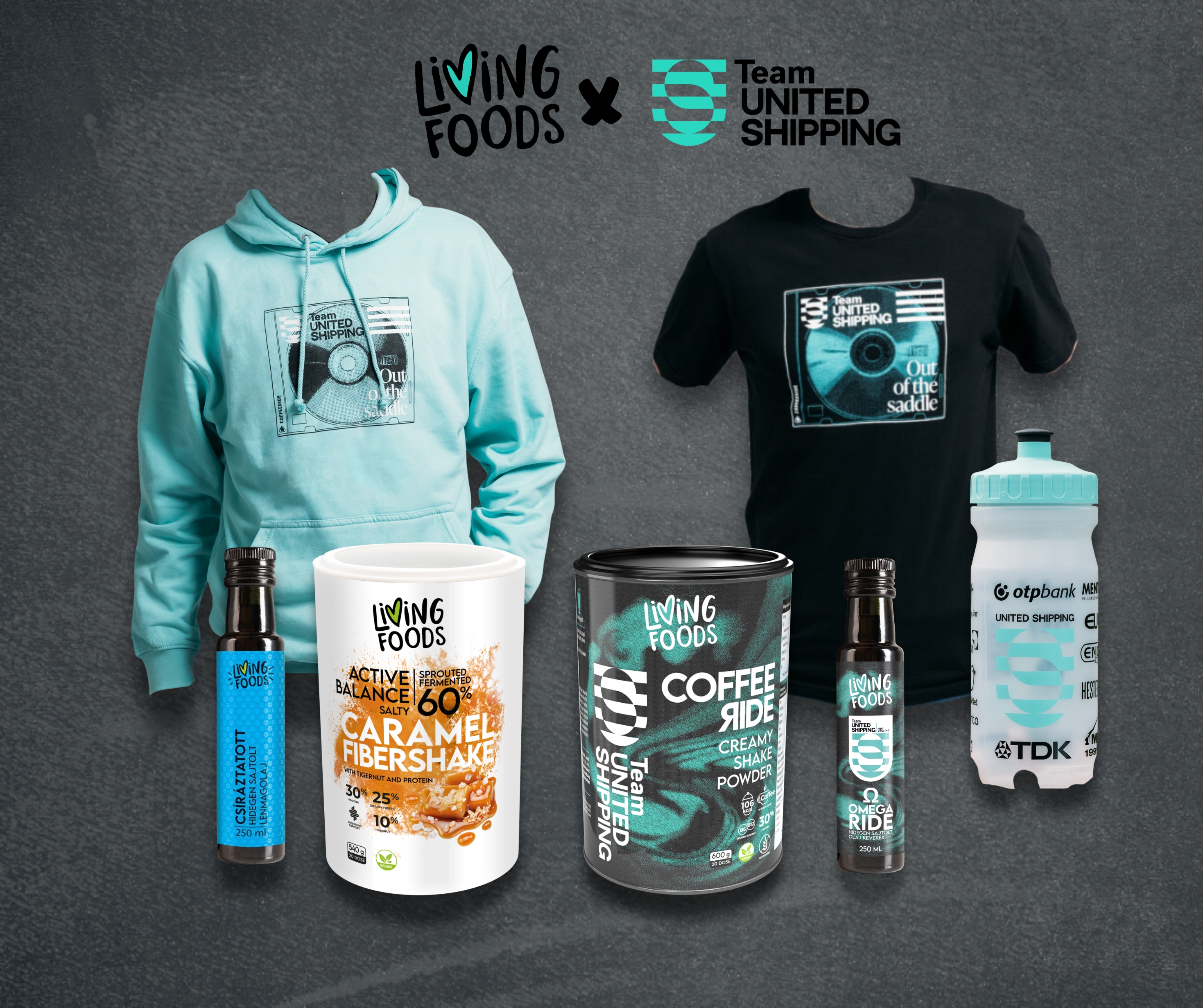 Team United Shipping x Living Foods ajándékcsomag