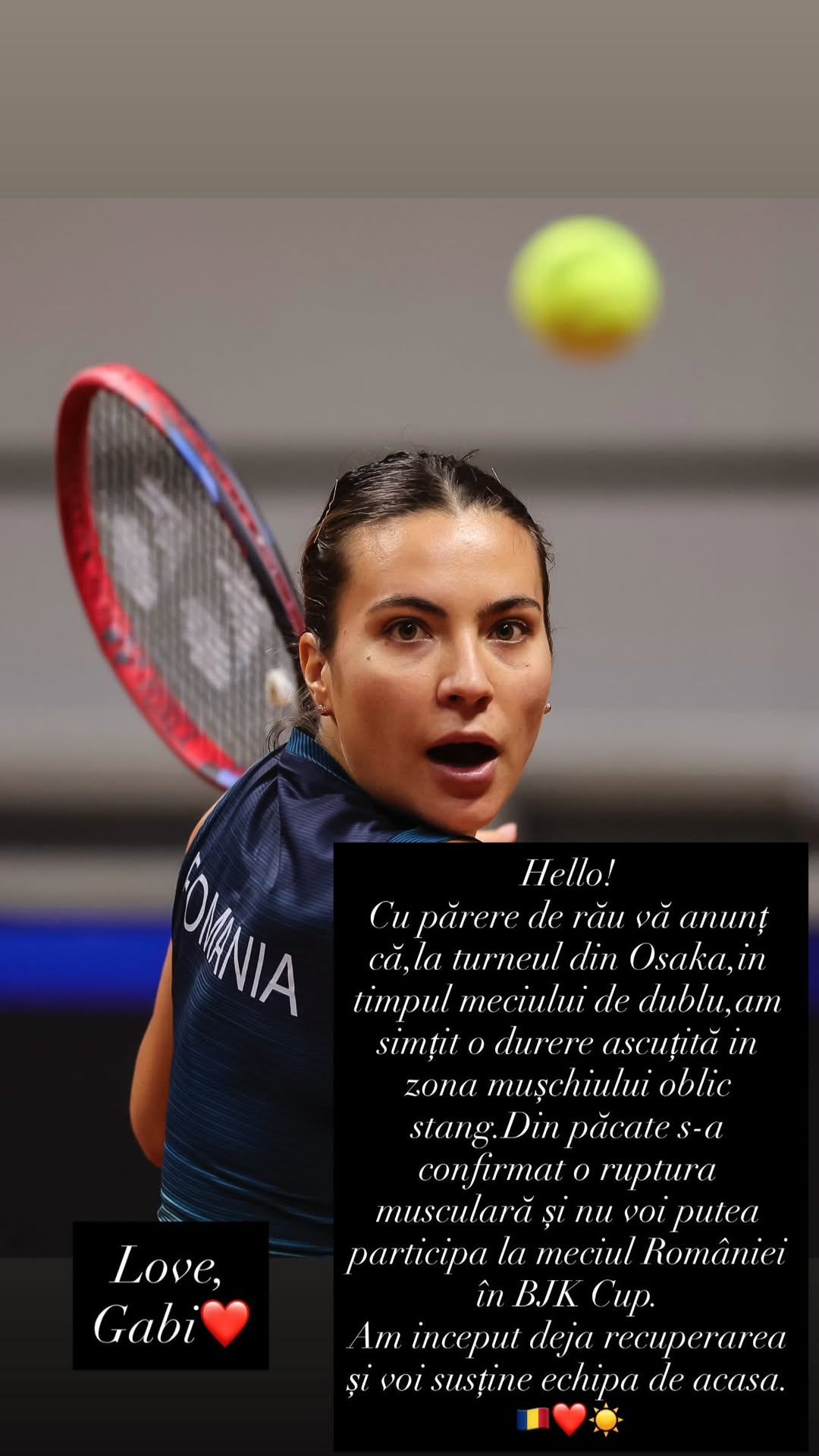Gabriela Ruse s-a retras din BJK Cup.