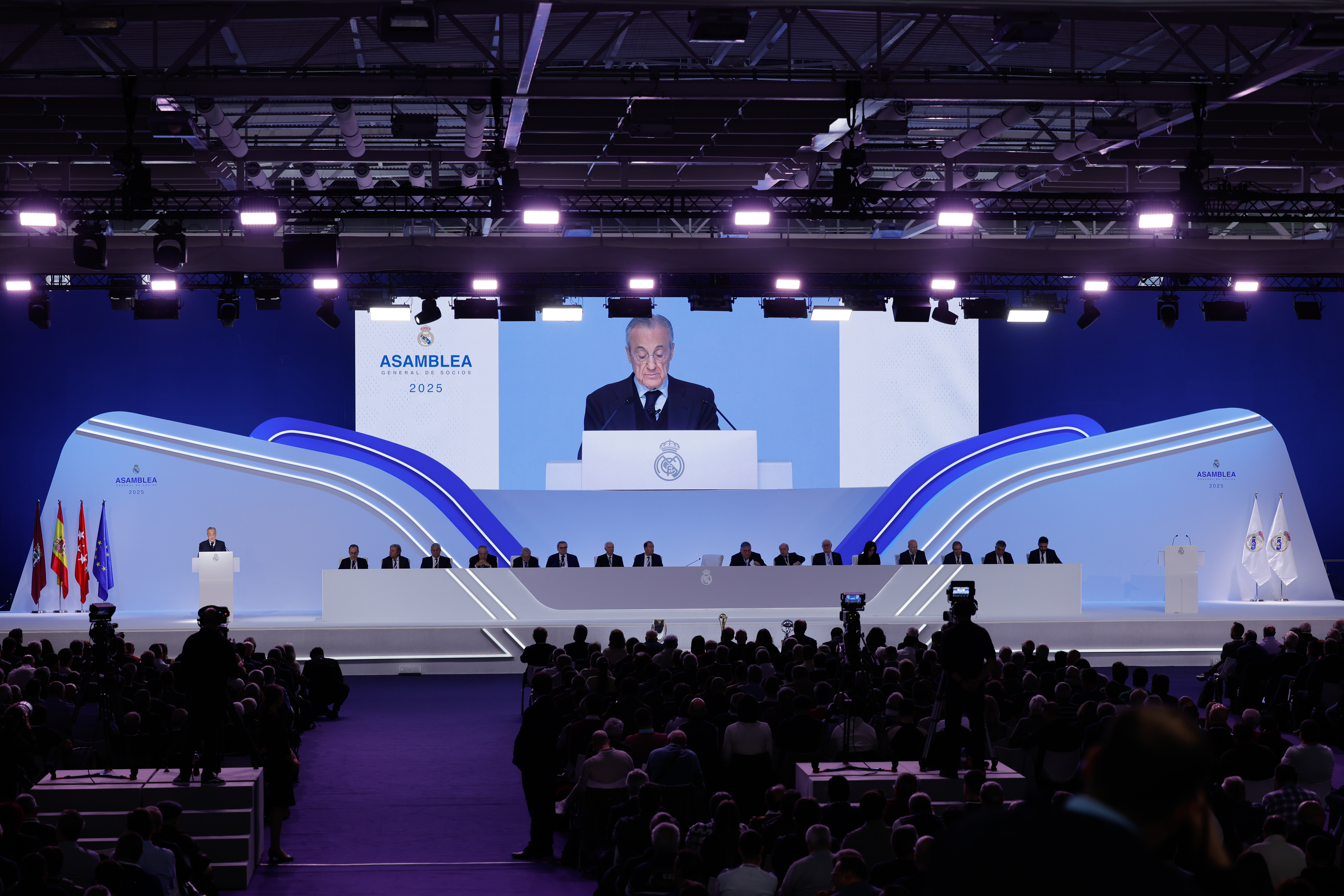 Vista de la Asamblea General Ordinaria del Real Madrid celebrada este domingo 23 de noviembre de 2025