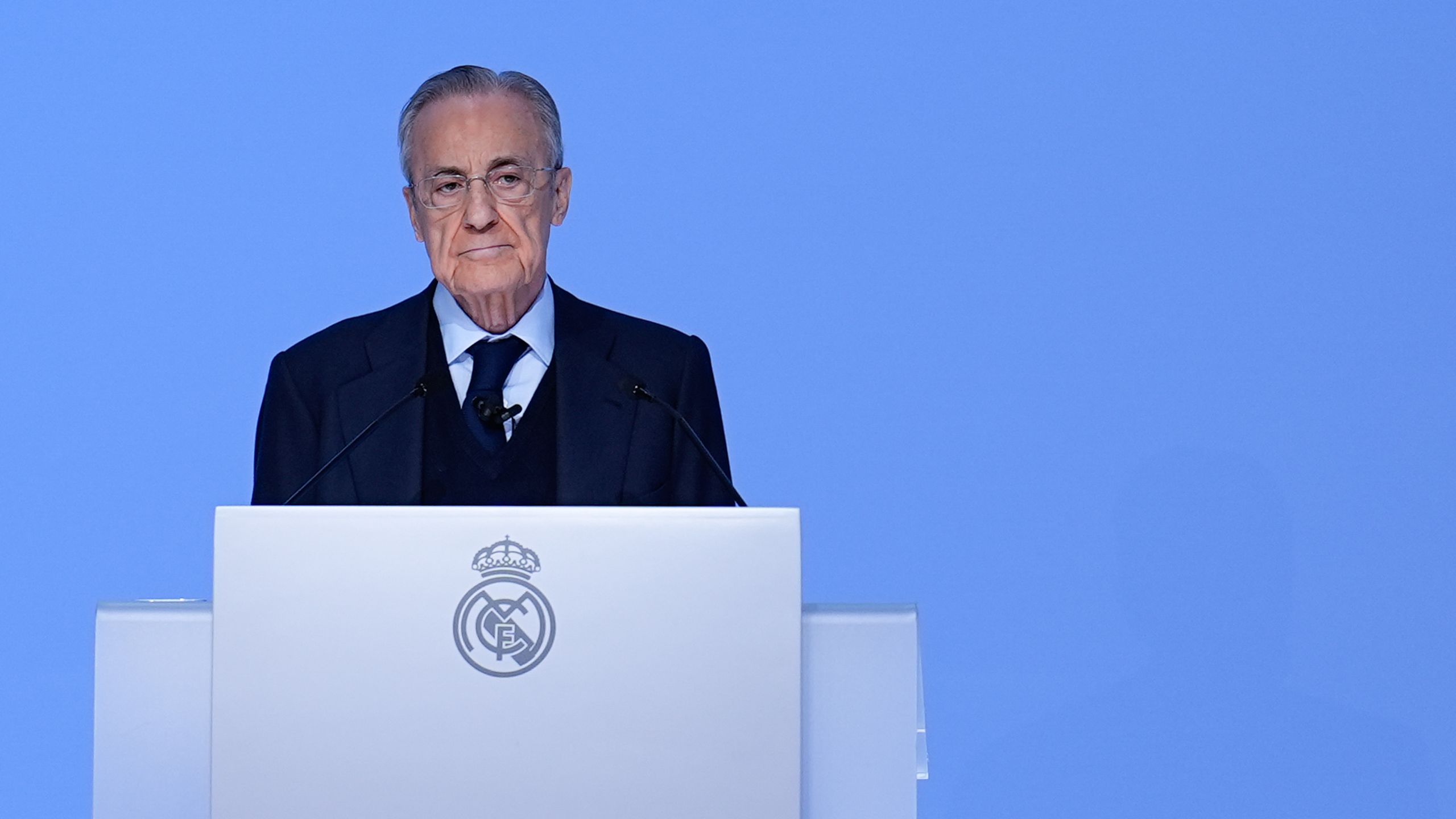 Florentino Pérez durante la última Asamblea General Ordinaria del Real Madrid