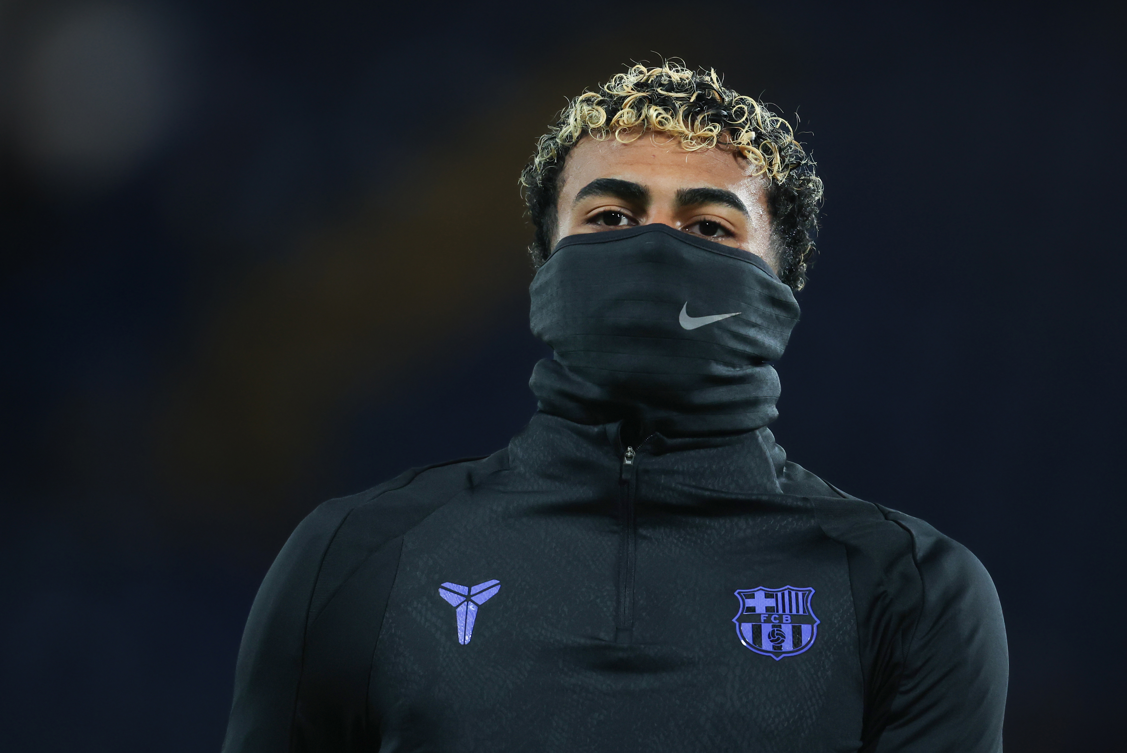 Lamine Yamal en la previa del Chelsea-Barcelona