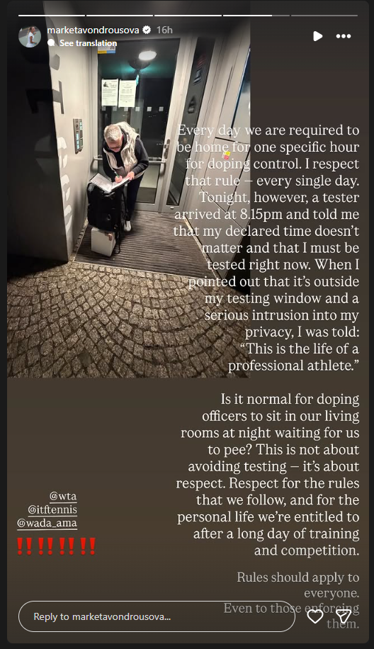 Das Statement von Marketa Vondrousova