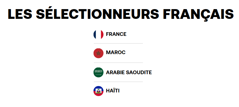 Un groupe avec uniquement des sélectionneurs français, c'est possible !