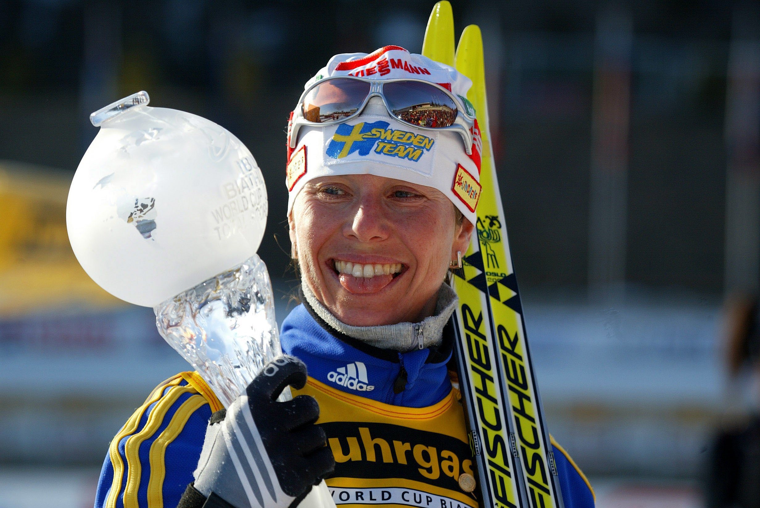 Magdalena Forsberg gewann 2002 ihren sechsten Gesamtweltcup.