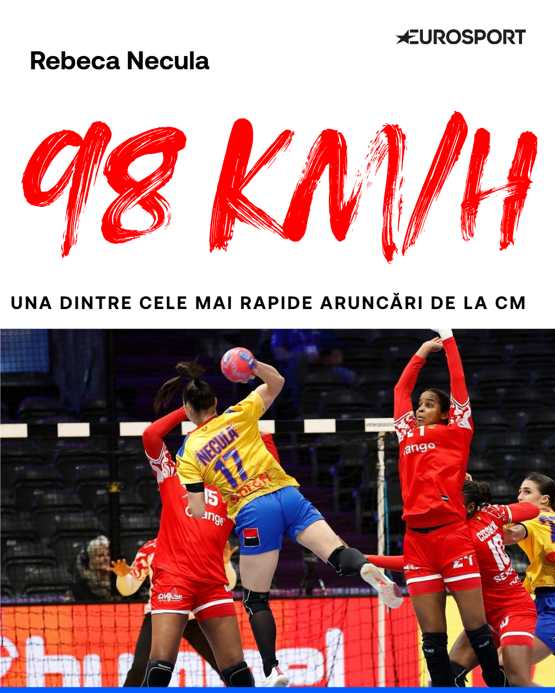 Rebeca Necula, România. Sursa: Federația Română de handbal.